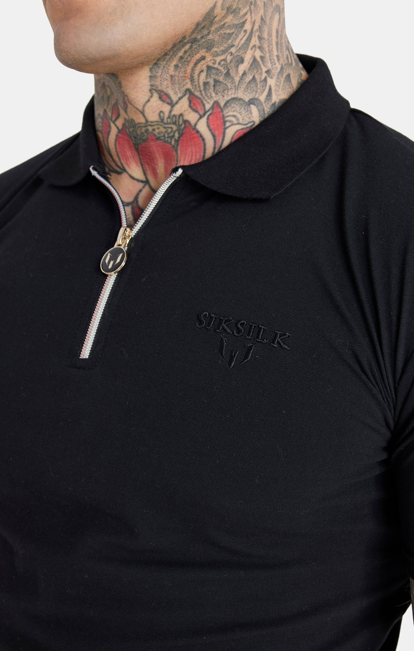 Messi X SikSilk Polo Shirt - Black - Image 4