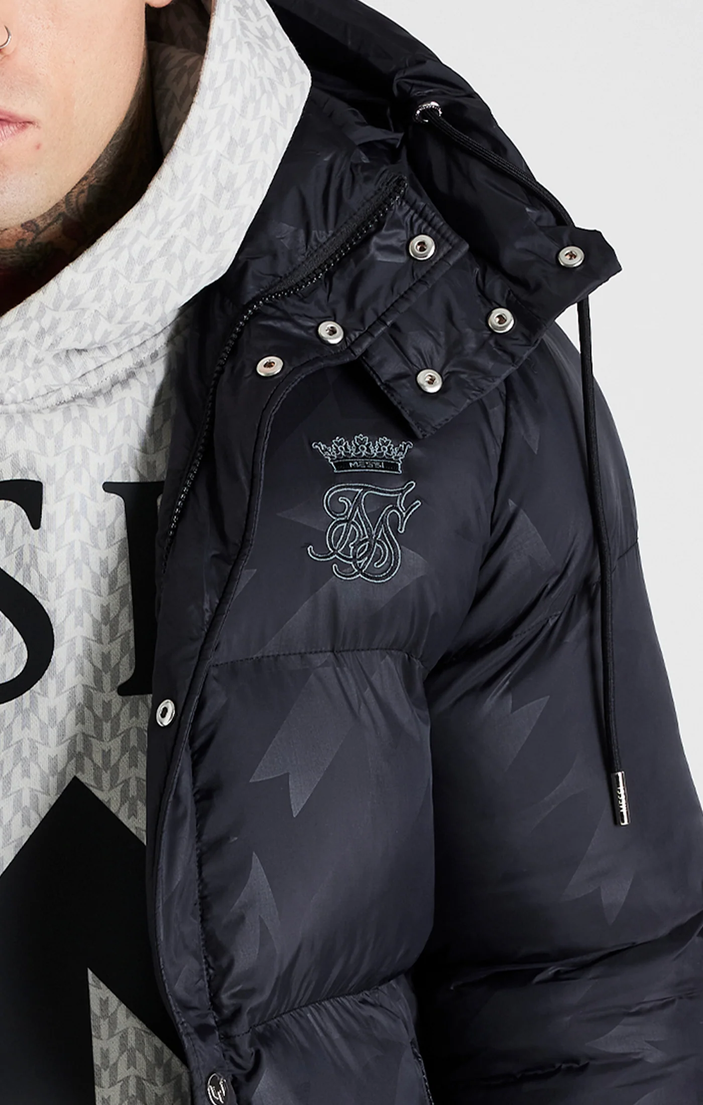 Messi x SikSilk Black Puffer Jacket - Image 2