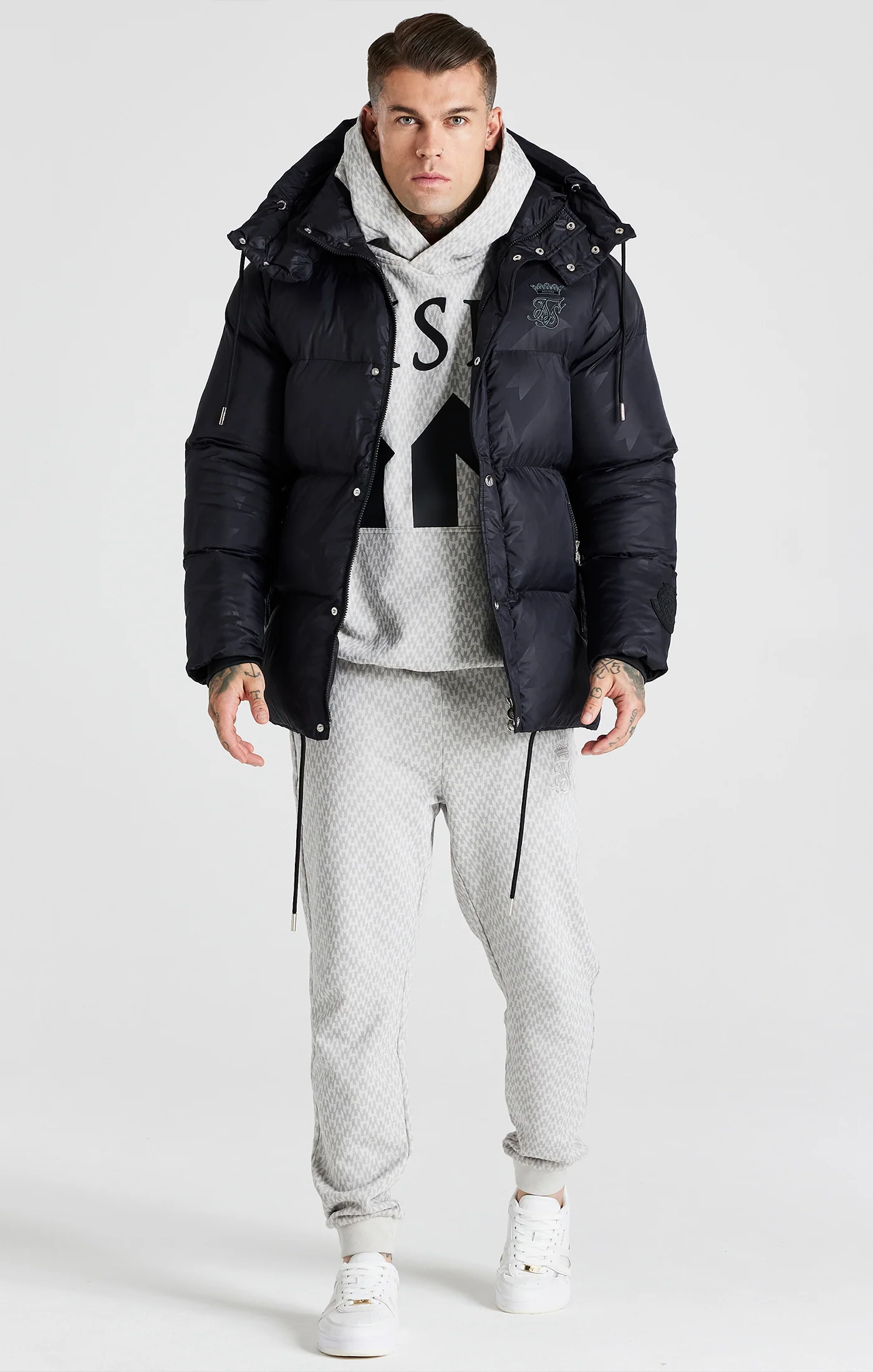 Messi x SikSilk Black Puffer Jacket - Image 3