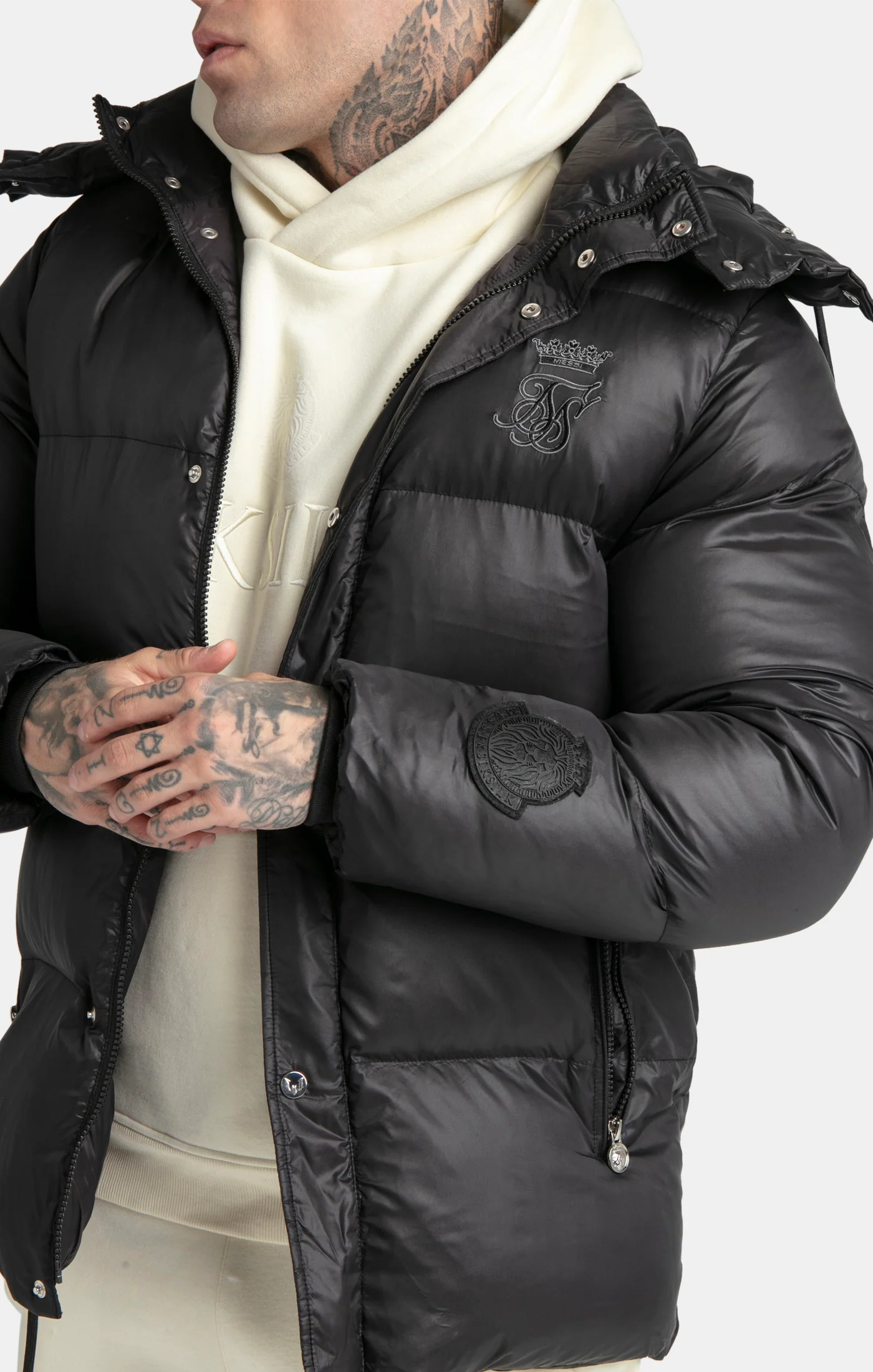 Messi x SikSilk Black Puffer Jacket - Image 3