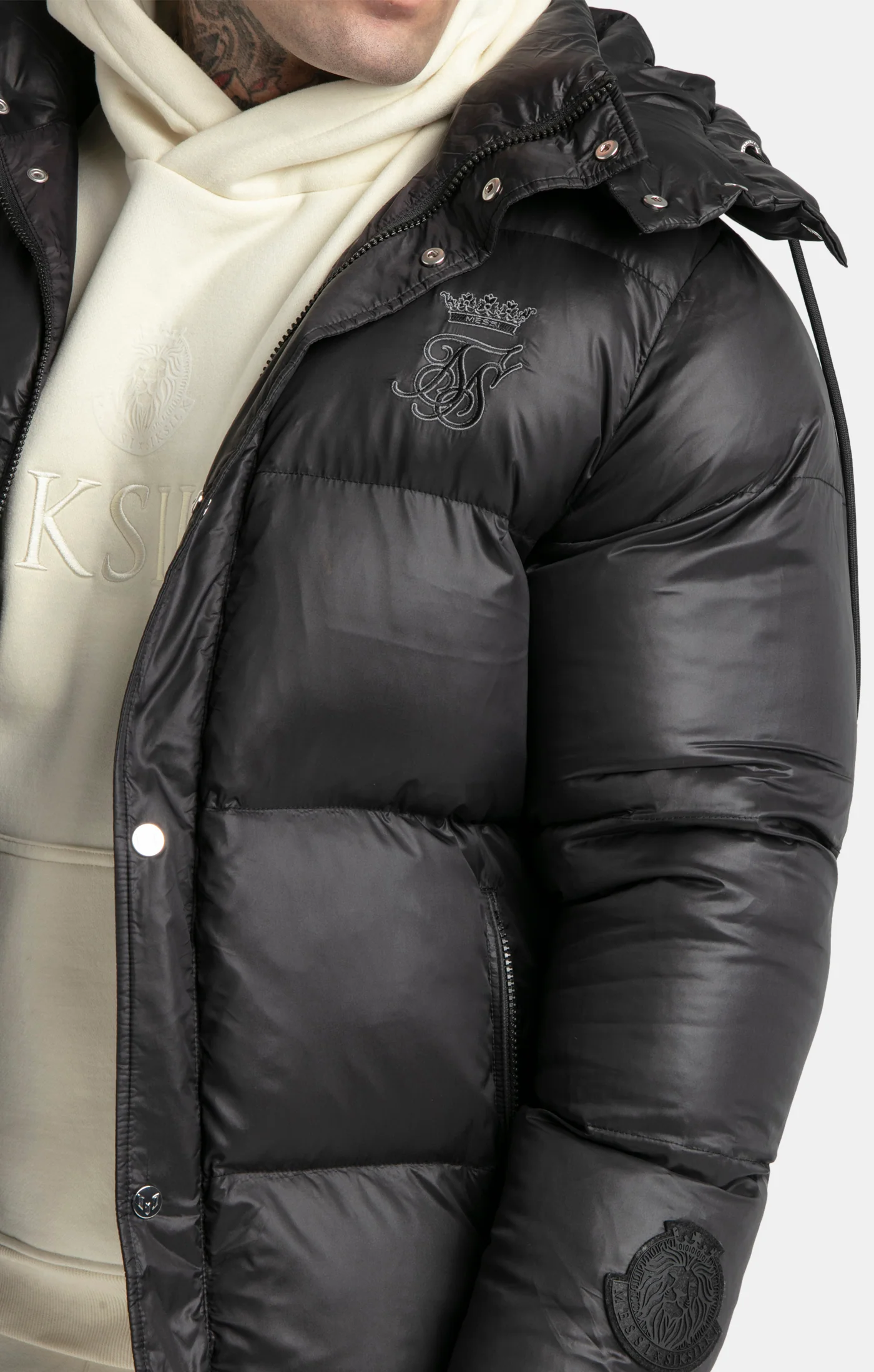 Messi x SikSilk Black Puffer Jacket - Image 4