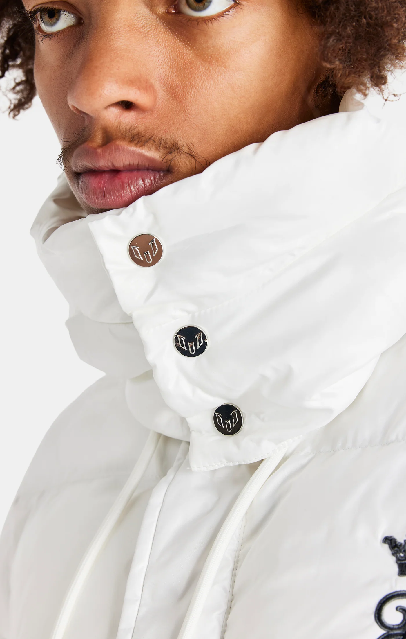 Messi x SikSilk White Puffer Jacket - Image 4