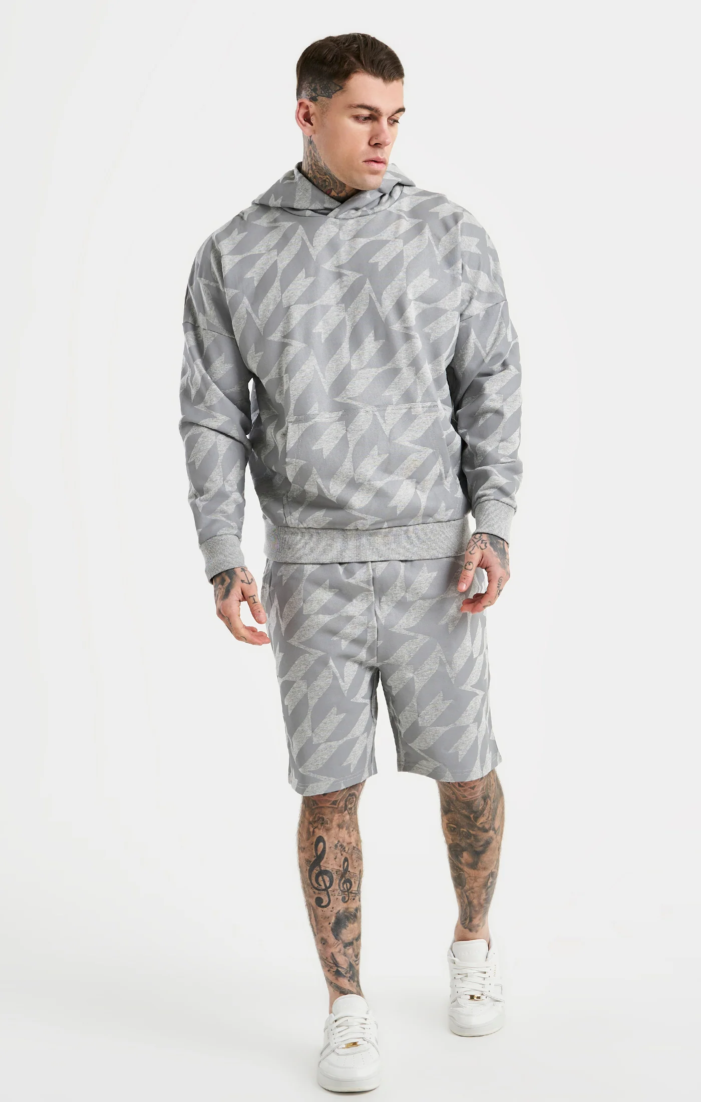 Messi x SikSilk Silver Print Hoodie - Image 3