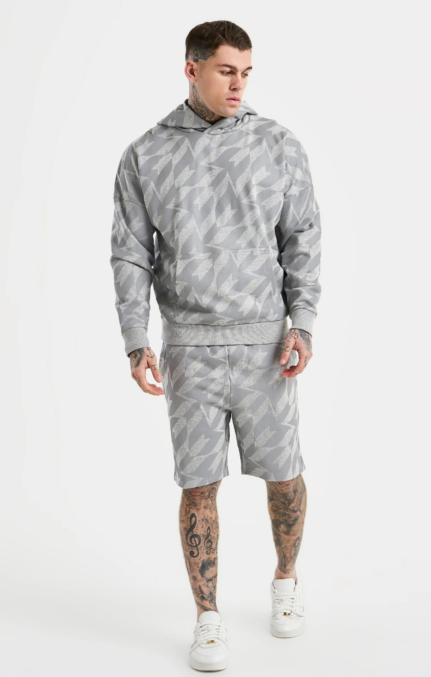 Messi x SikSilk Silver Print Hoodie - Image 4