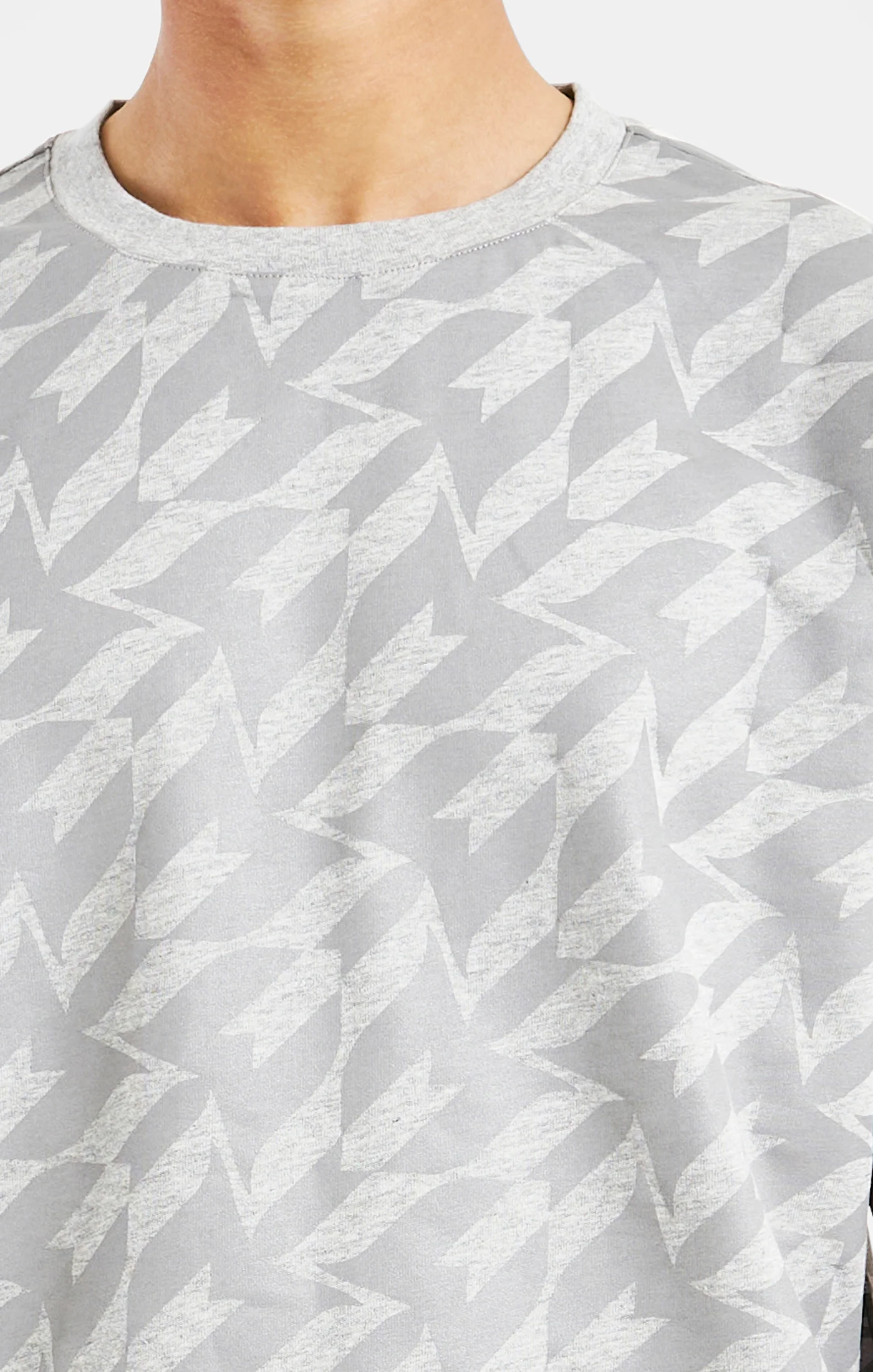 Messi x SikSilk Silver Print Tee - Grey Marl - Image 2
