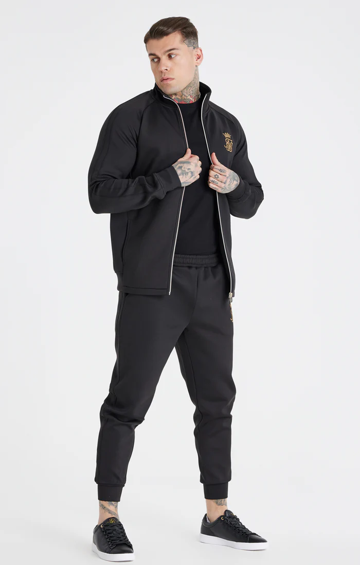 Messi x SikSilk Black Tape Funnel Zip Top - Image 4