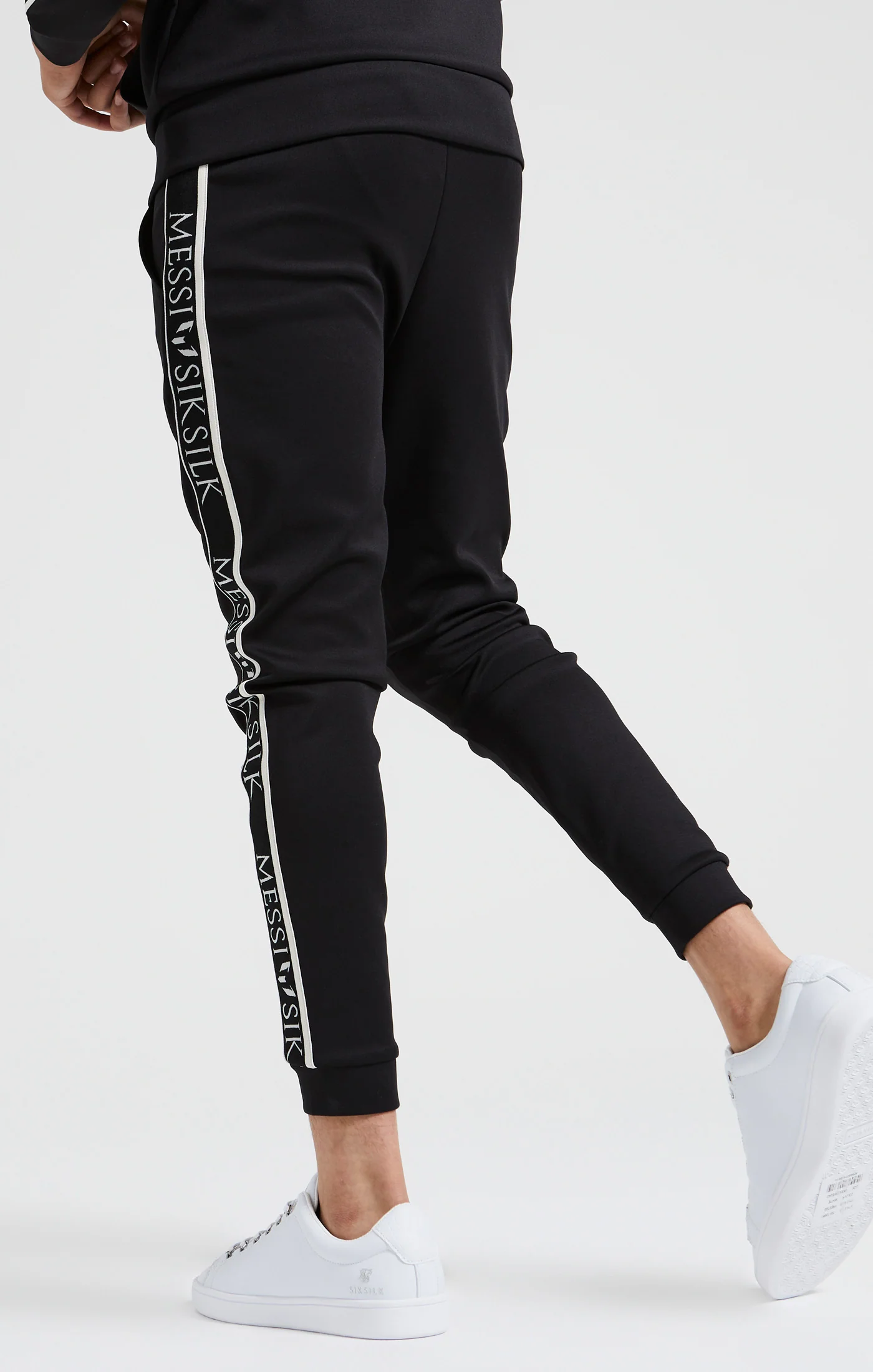 Boys Messi x SikSilk Black Taped Pant - Image 2