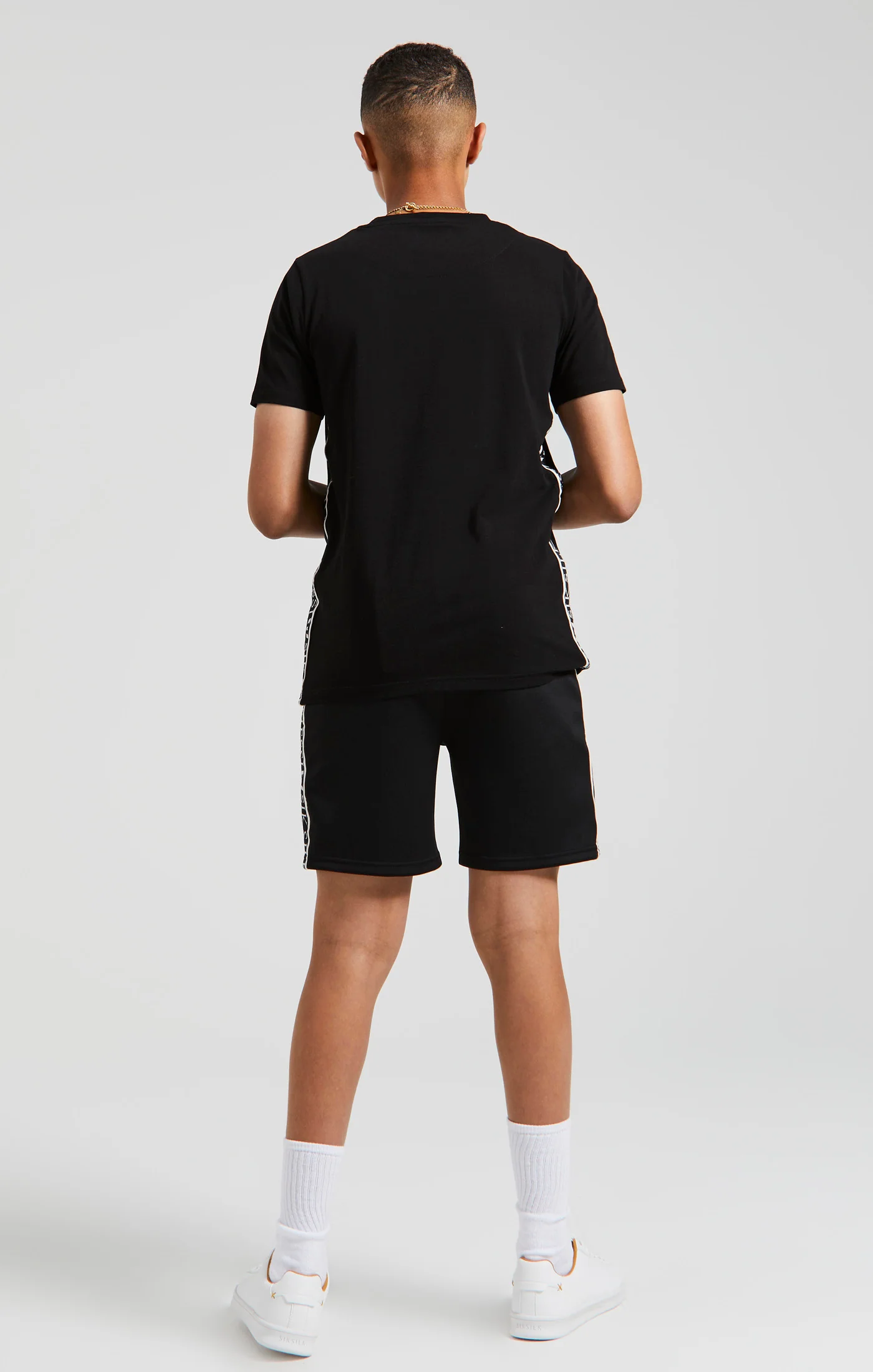 Boys Messi x SikSilk Black Taped Short - Image 8