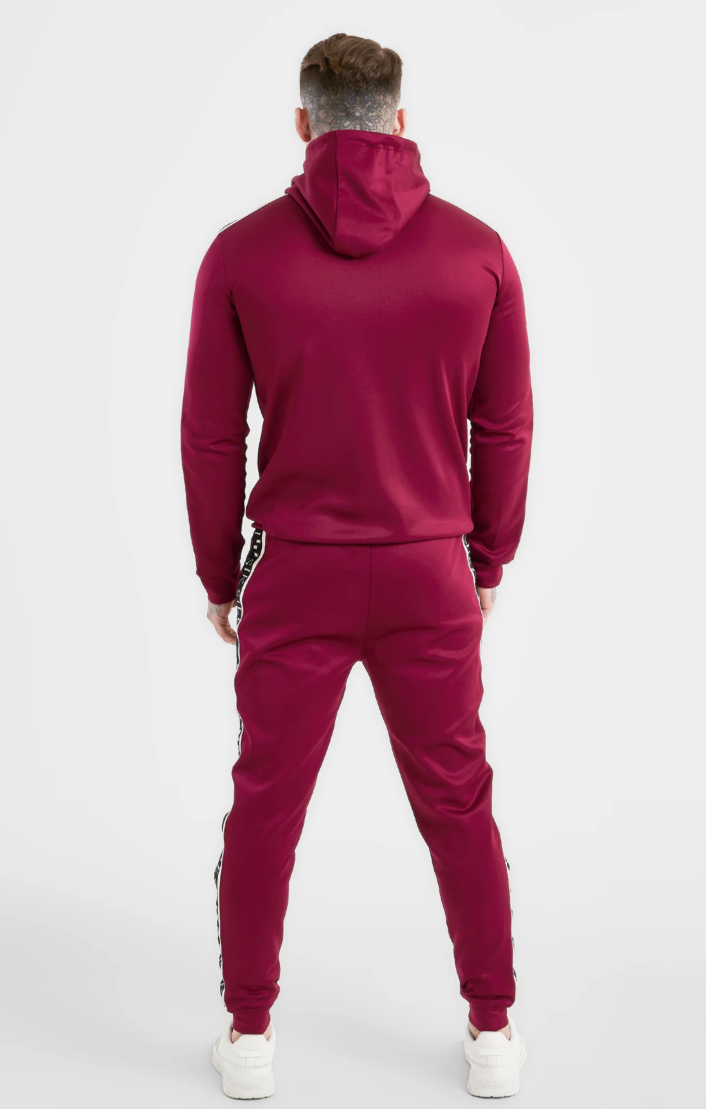 Messi x SikSilk Taped Zip Through - Burgundy - Image 5
