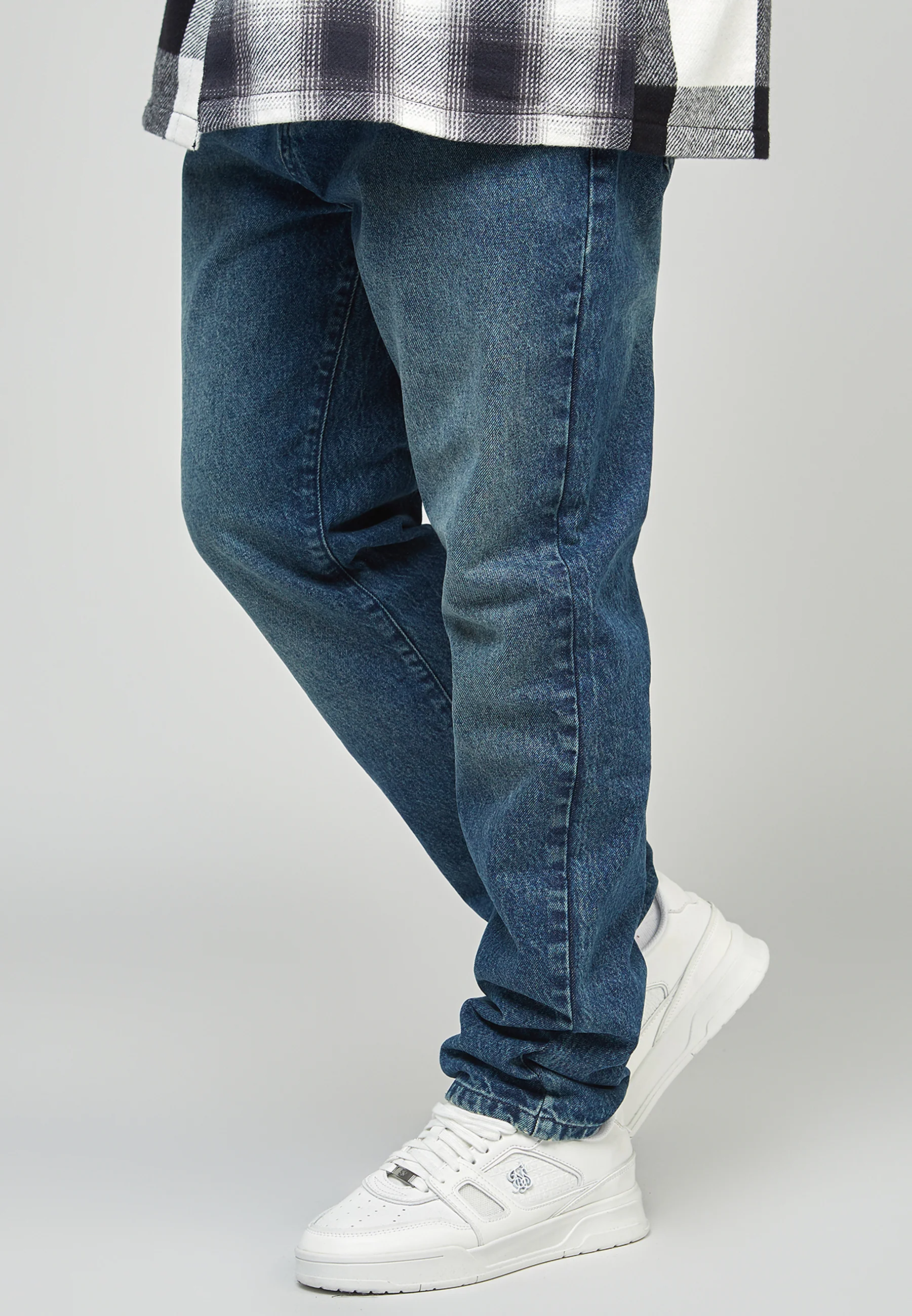 Straight Cut Jeans Mid Blue