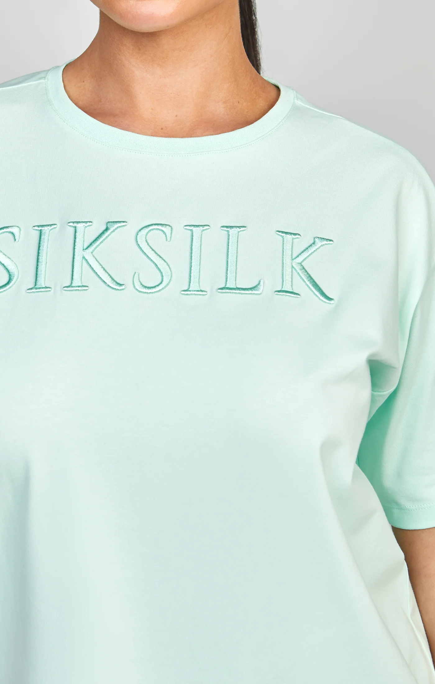 Mint Embroidered Boyfriend T-Shirt - Image 2