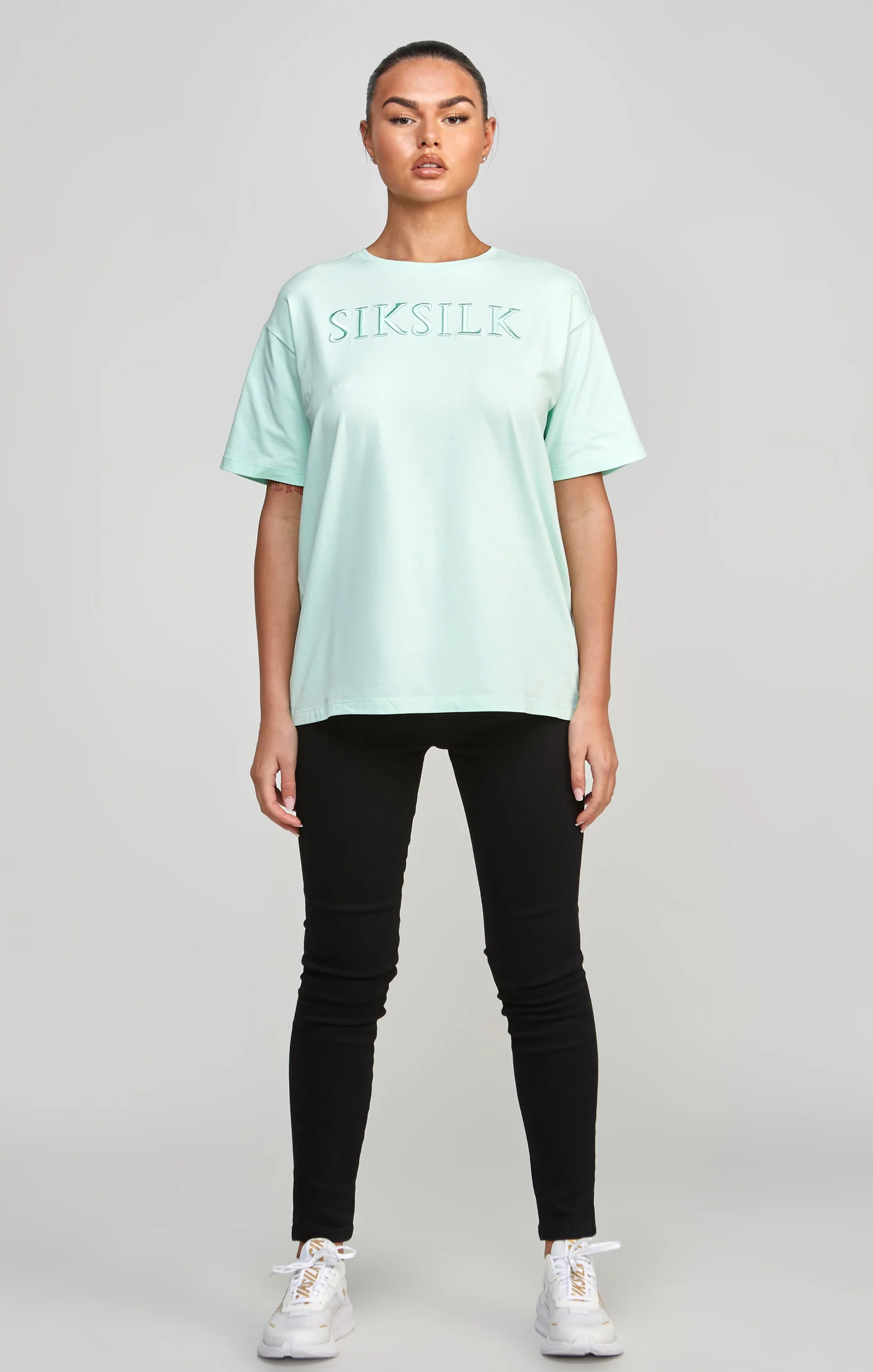 Mint Embroidered Boyfriend T-Shirt - Image 3