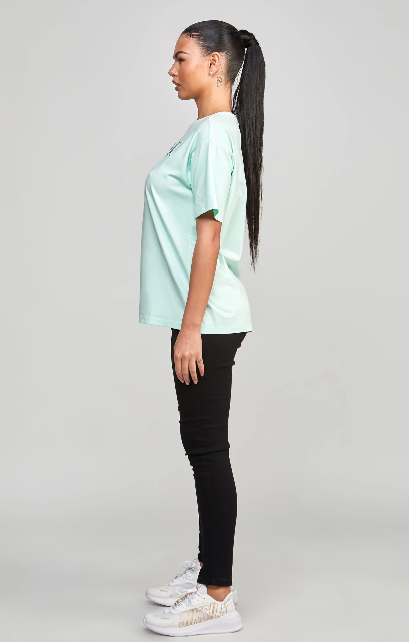 Mint Embroidered Boyfriend T-Shirt - Image 6