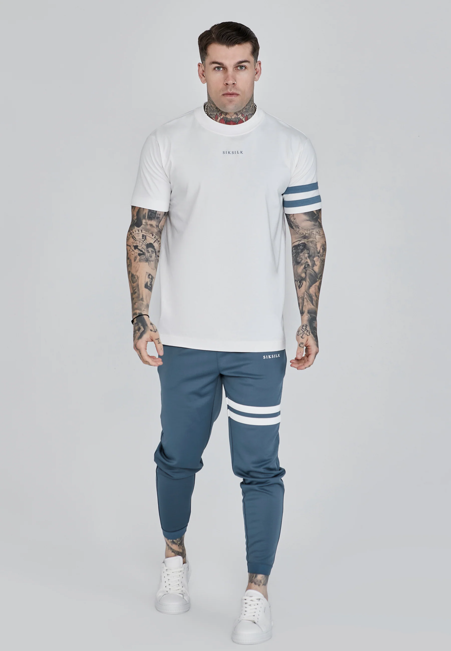 Blue Muscle Fit Joggers - Image 2