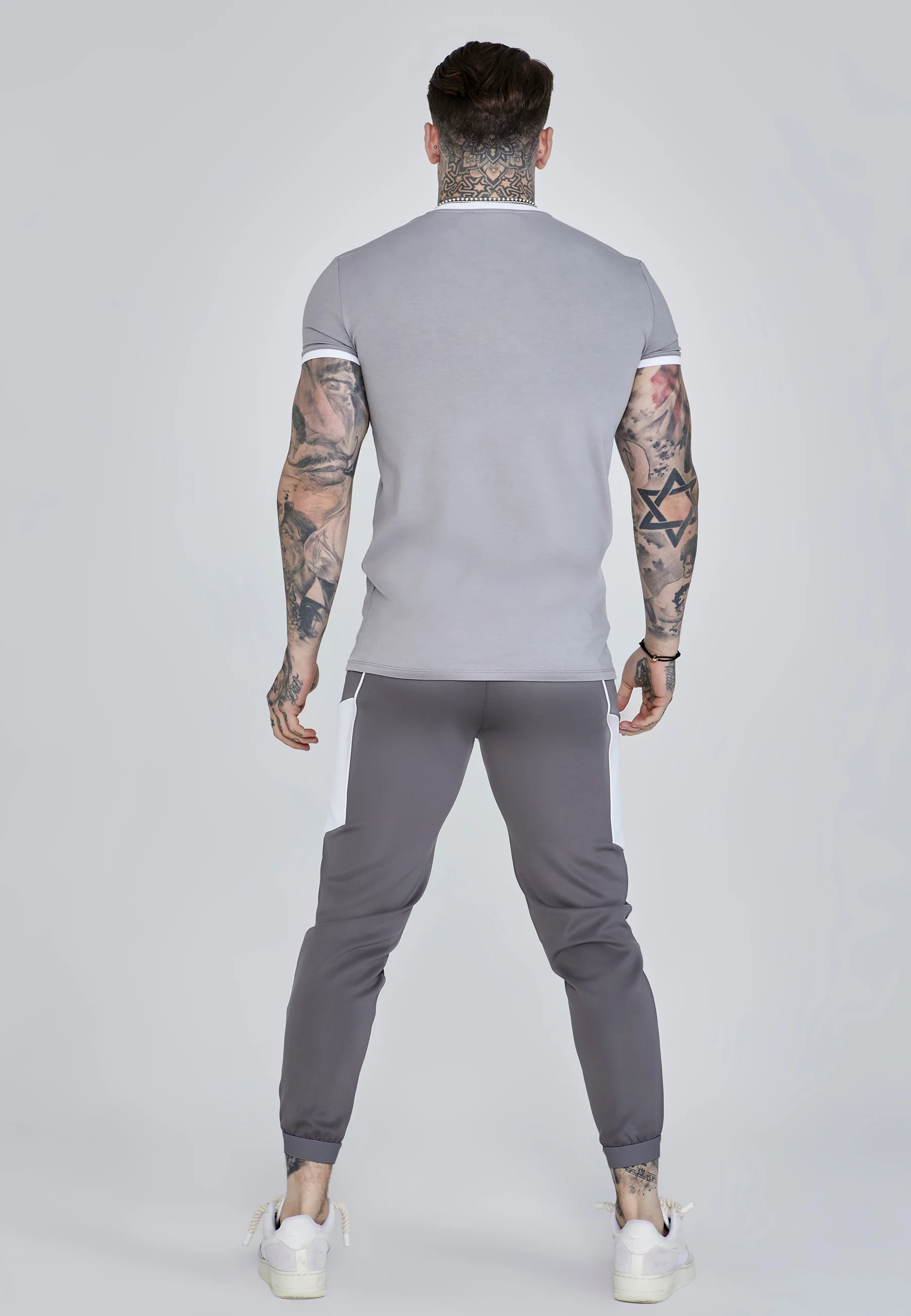 Grey Muscle Fit Joggers - Image 5