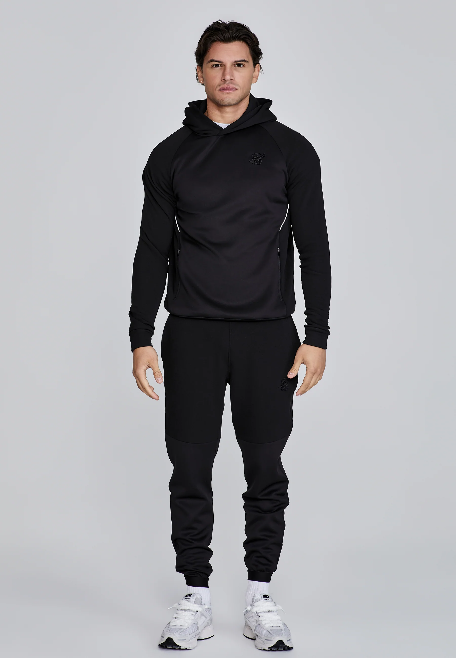 Black Muscle Fit Joggers - Image 2