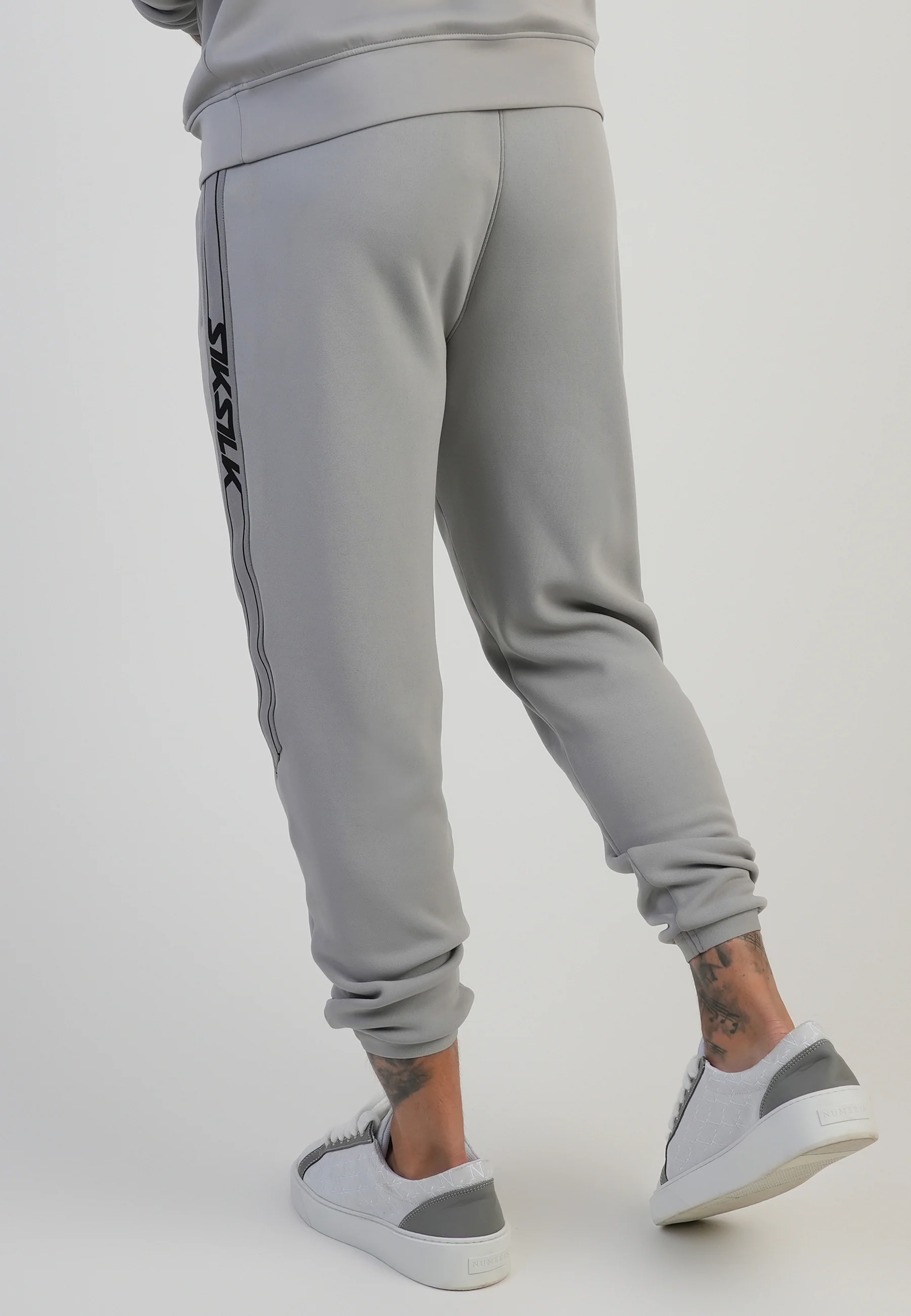 Grey Muscle Fit Joggers - Image 3