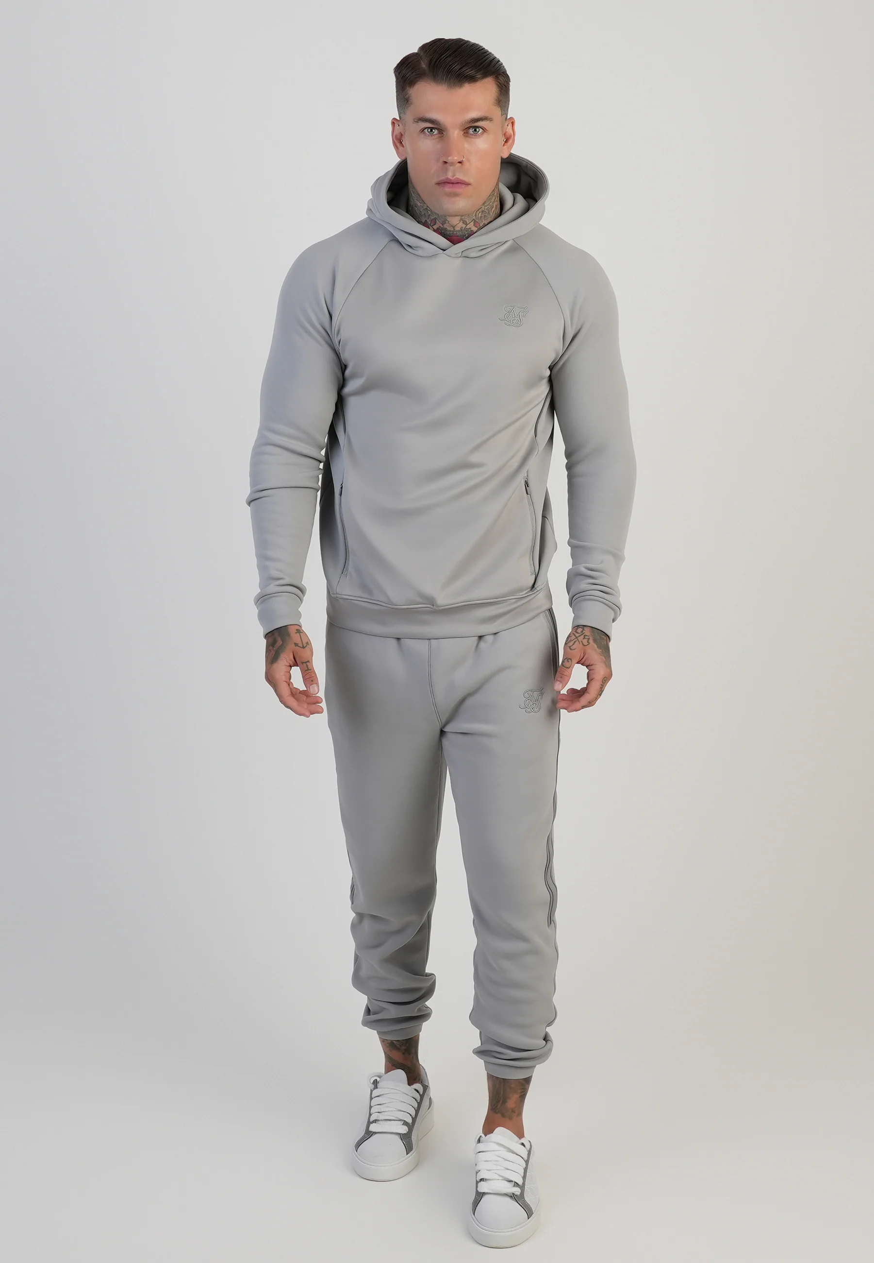 Grey Muscle Fit Joggers - Image 4