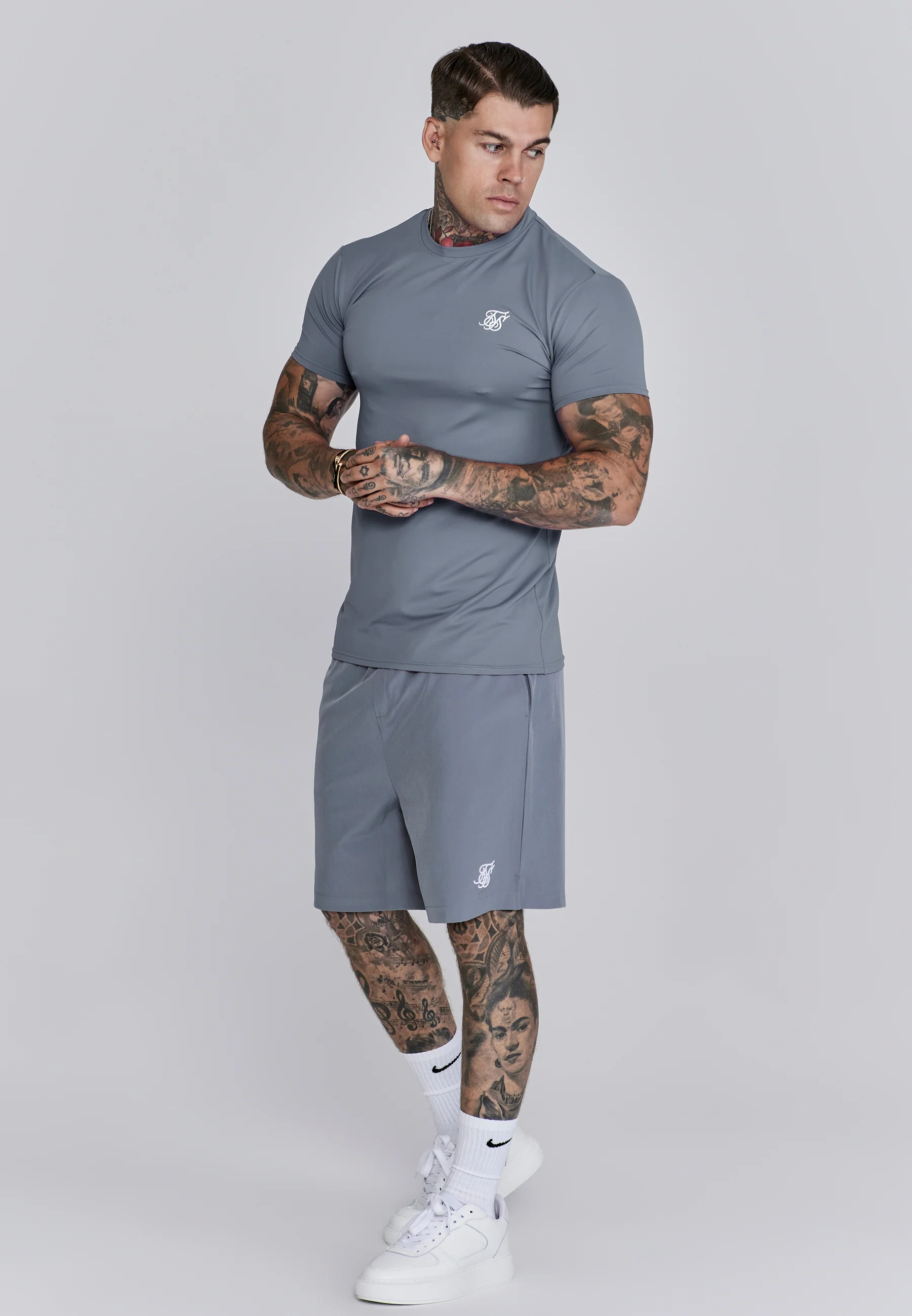Grey Muscle Fit T-Shirt - Image 4