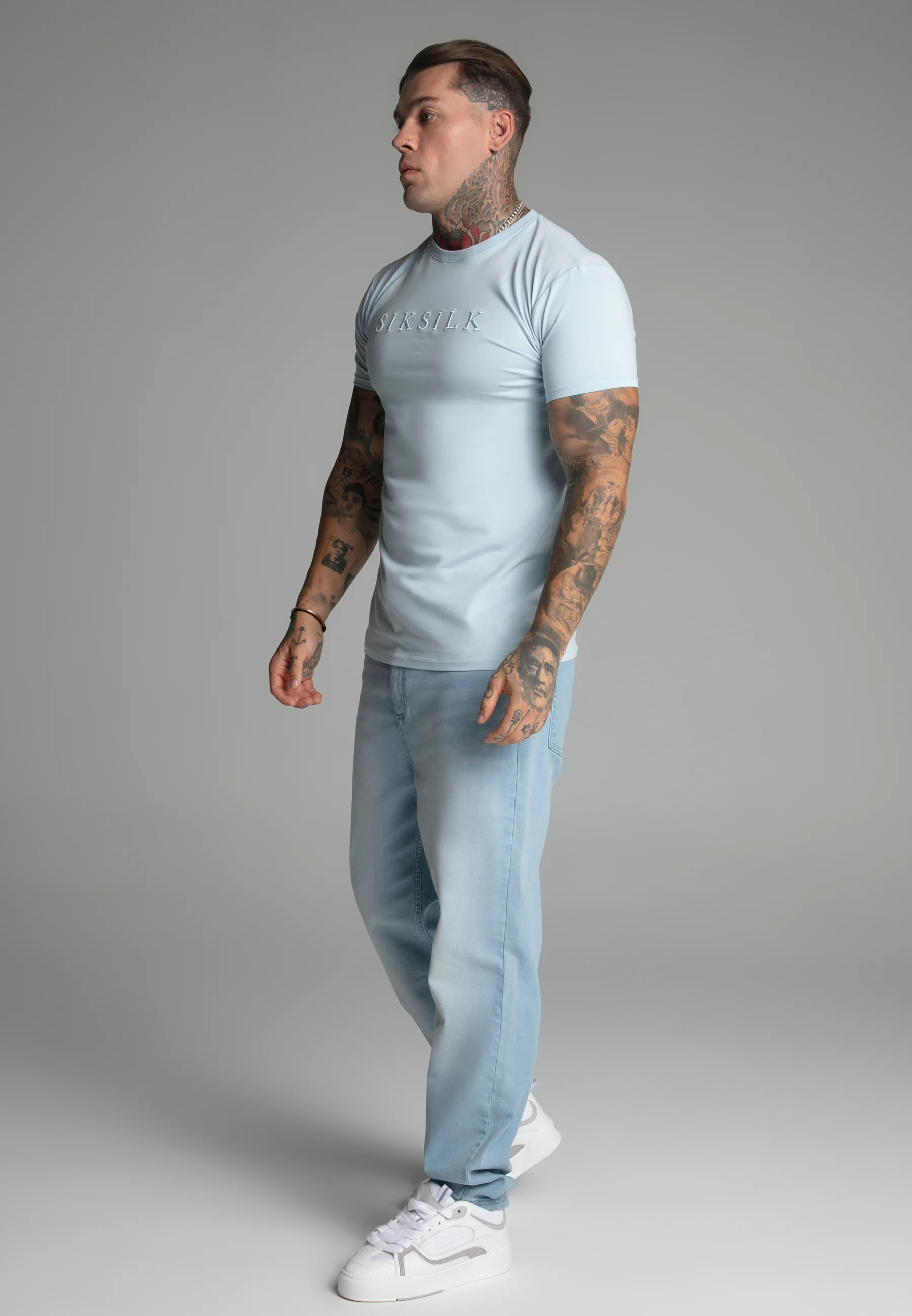Blue Muscle Fit T-Shirt - Image 4