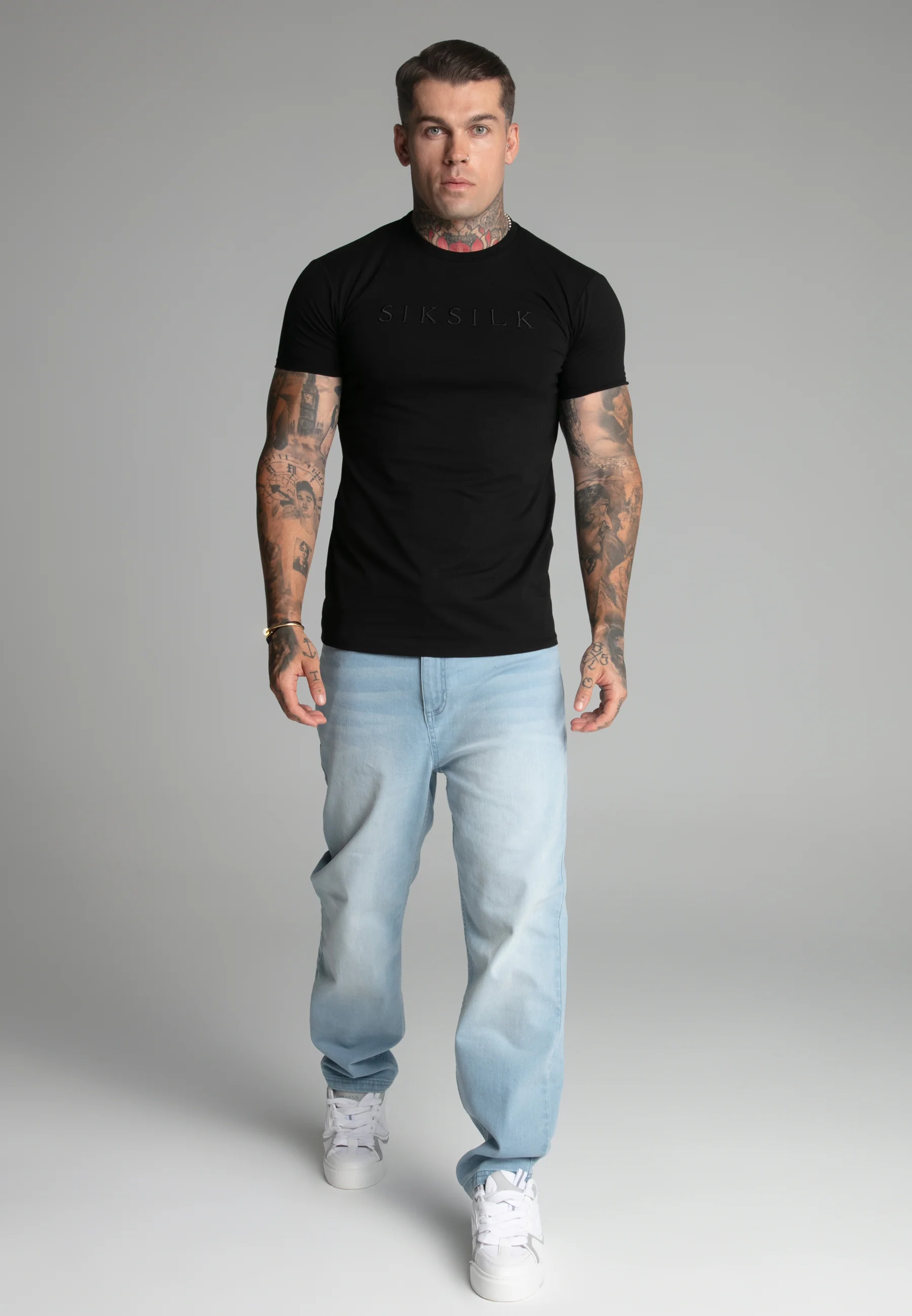 Black Muscle Fit T-Shirt - Image 2