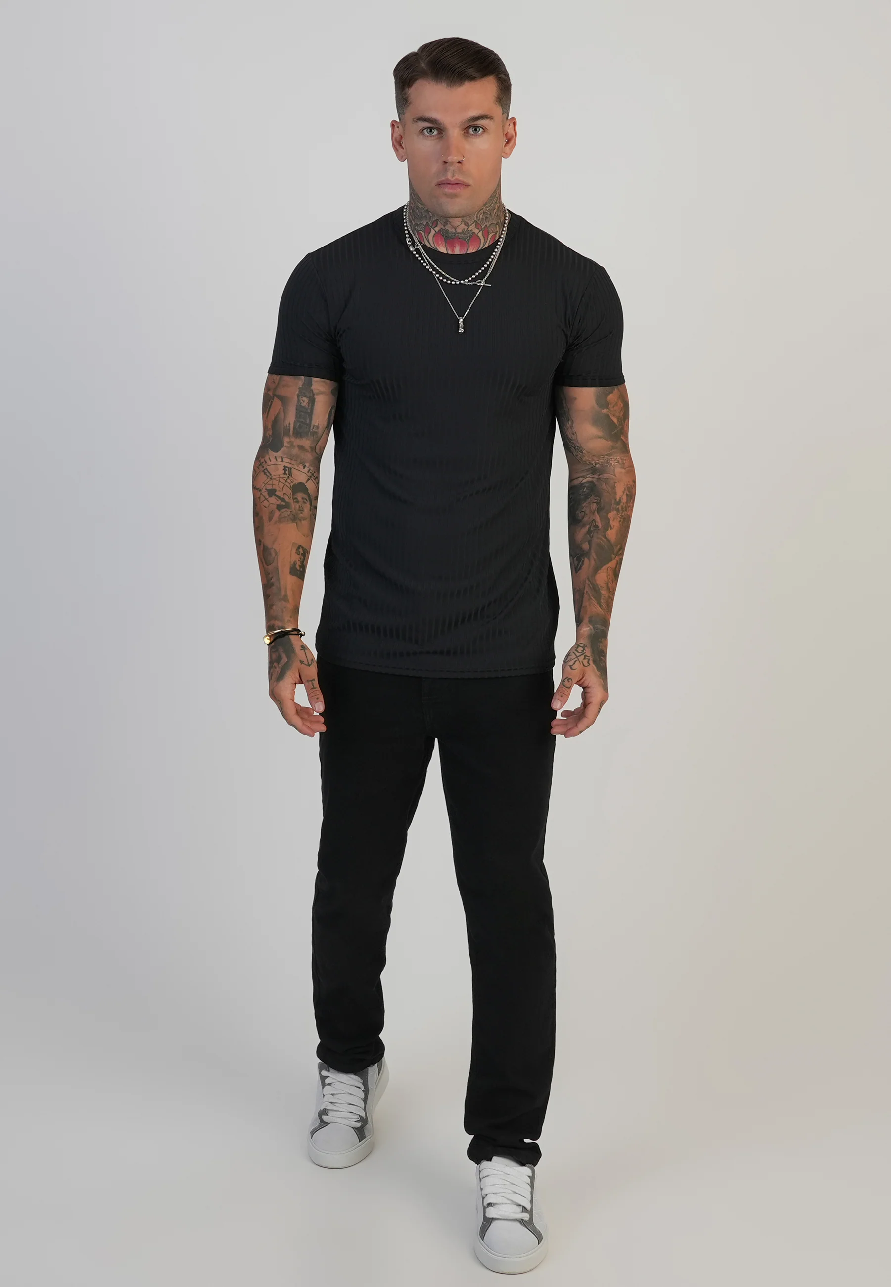 Black Muscle Fit T-Shirt - Image 3