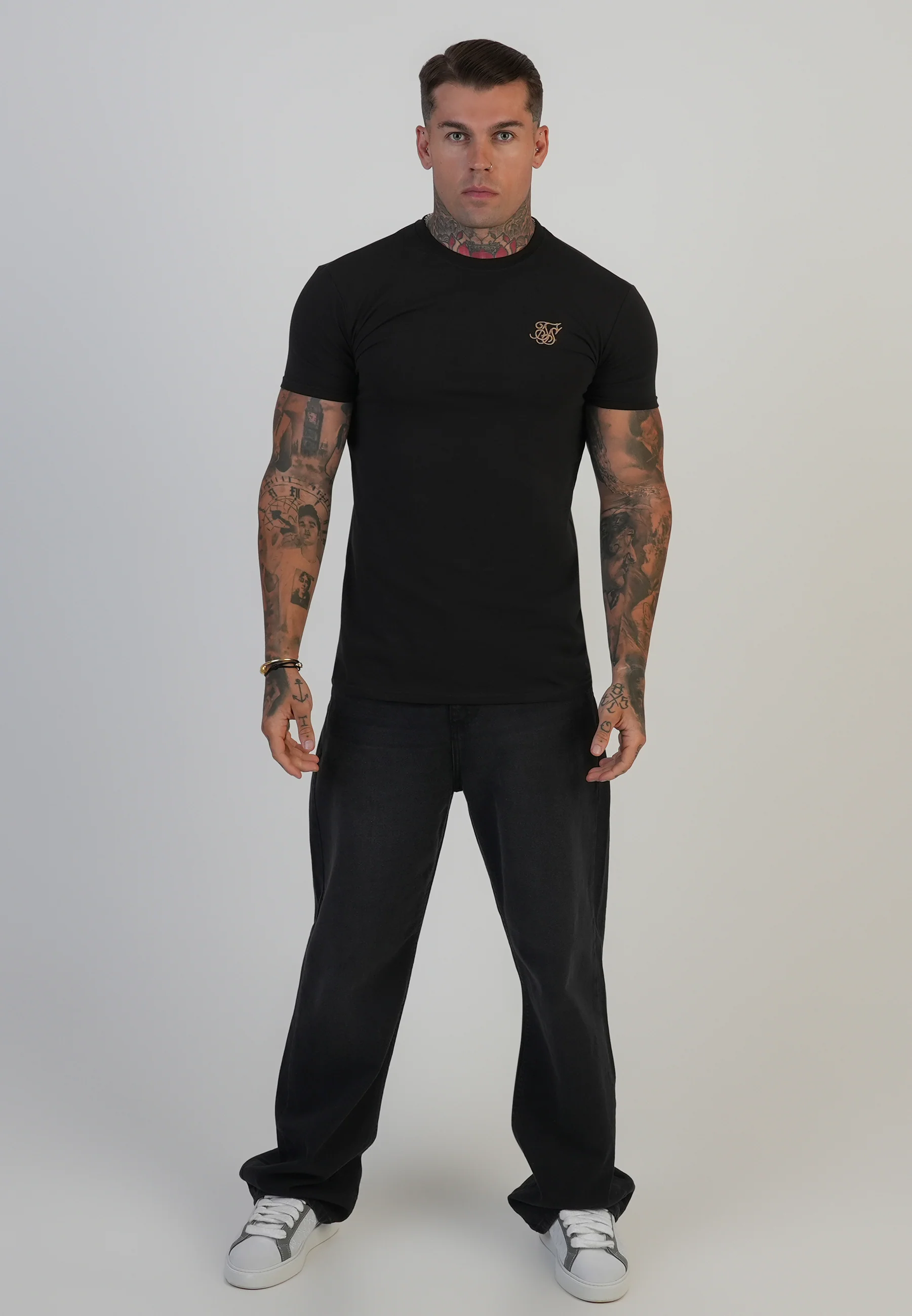 Black Muscle Fit T-Shirt - Image 3