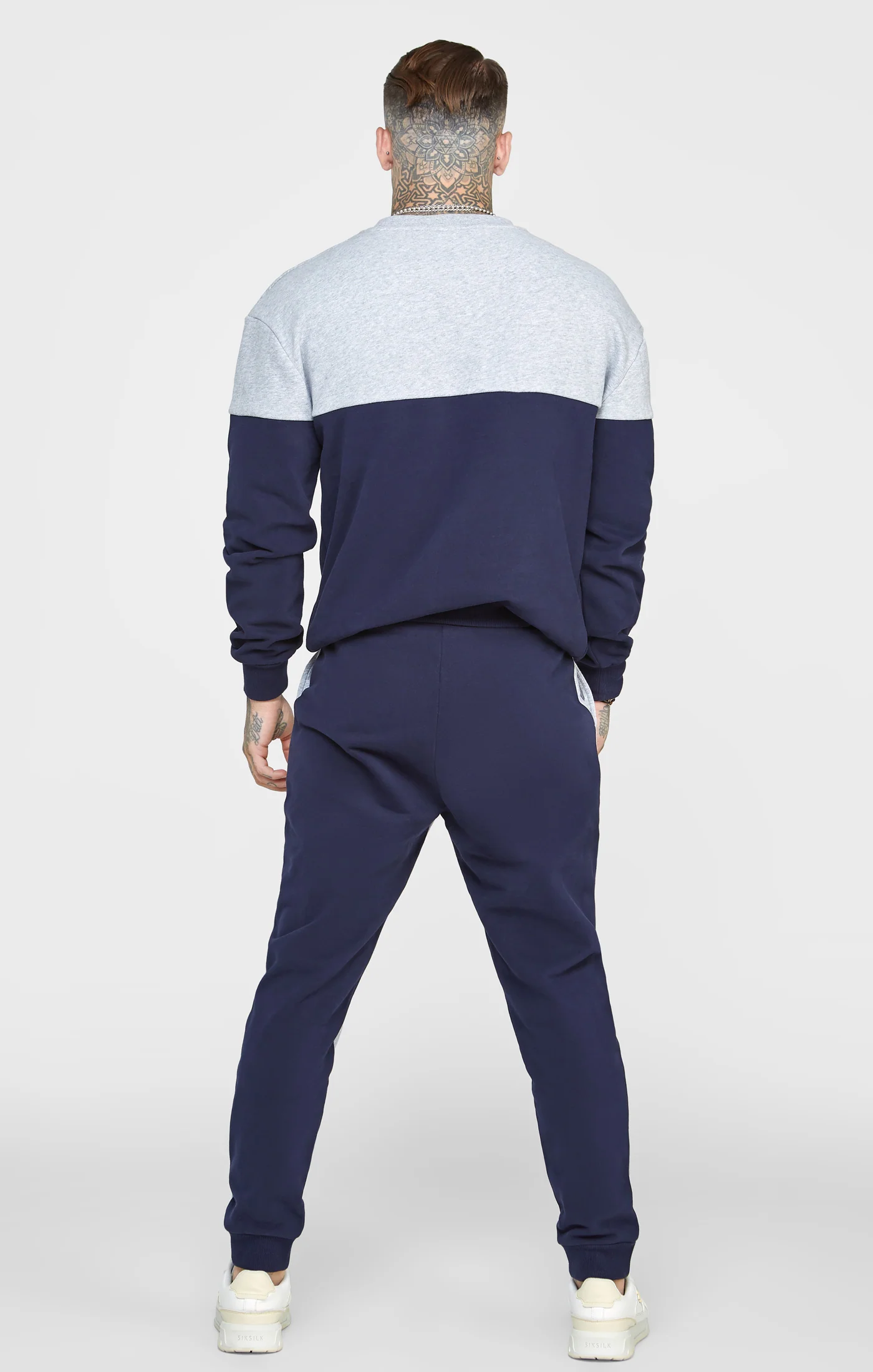 Navy Cut And Sew Oversized Sweat - Image 5