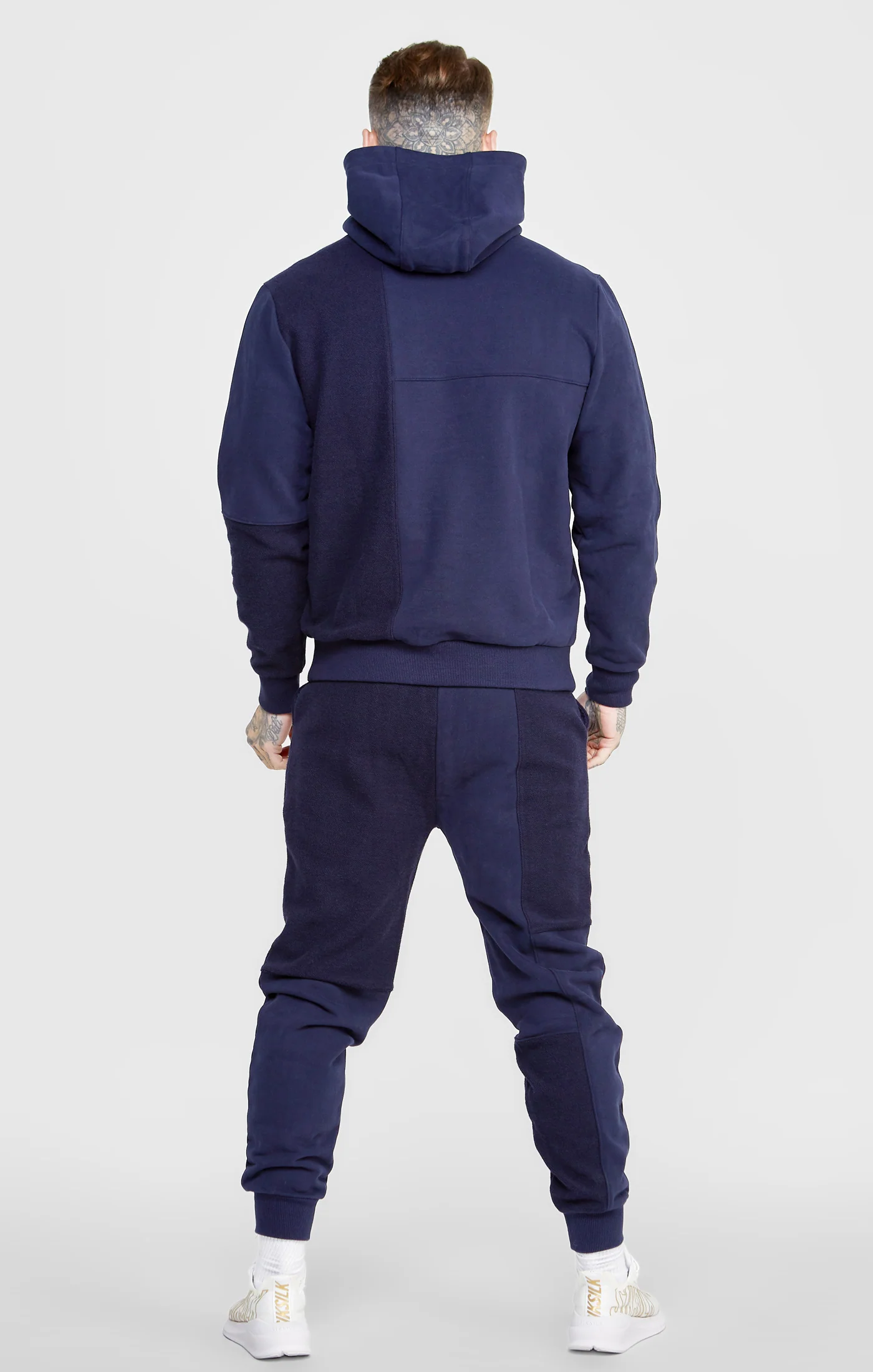 Navy Cut And Sew Reverse Jogger - Image 6