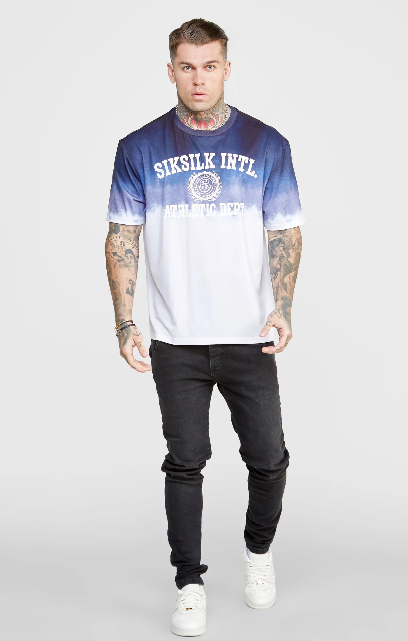 Navy Graphic Fade T-Shirt - Image 3