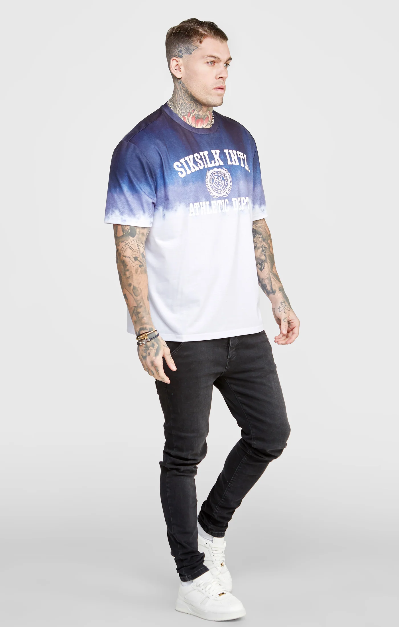 Navy Graphic Fade T-Shirt - Image 4