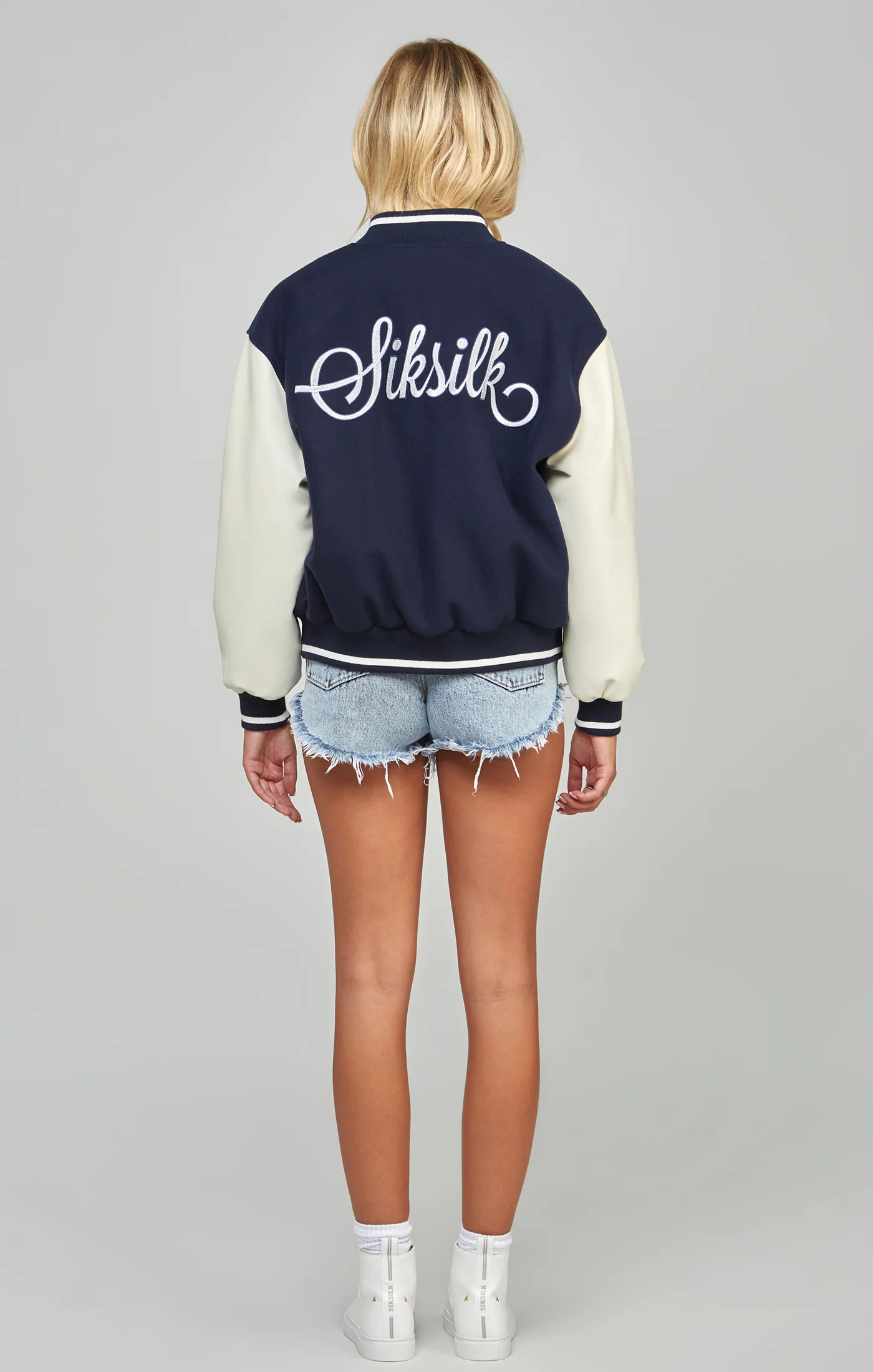 Navy Varsity Bomber Jacket - Image 5