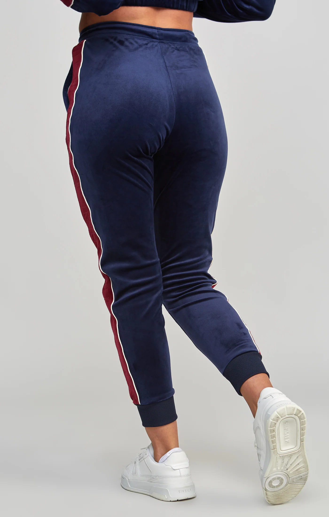Navy Velour Track Pant - Image 4