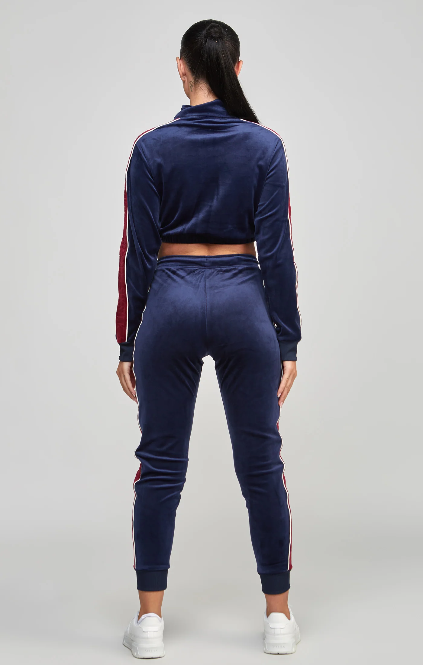 Navy Velour Track Pant - Image 5