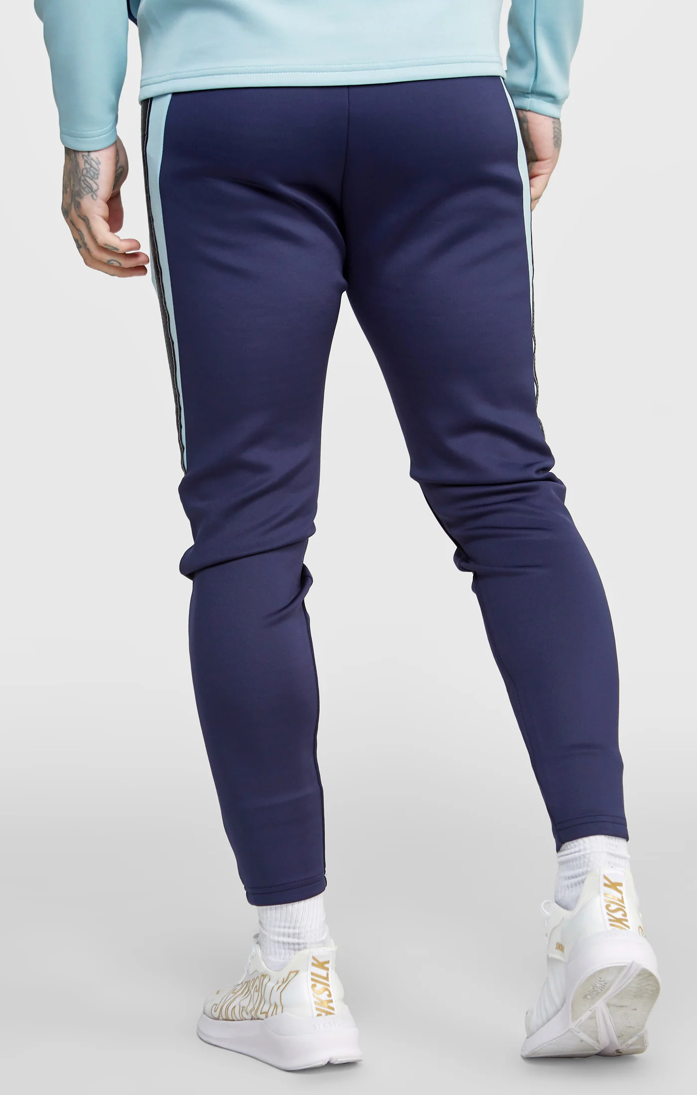Navy Zip Through Hoodie And Jogger Tracksuit Set - Image 4