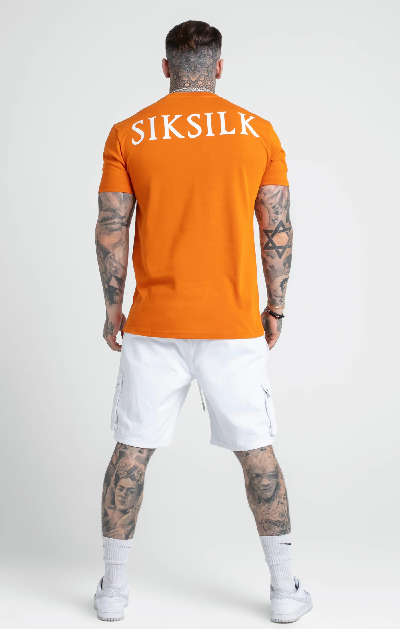 Orange Printed Logo Relaxed Fit T-Shirt - Image 5