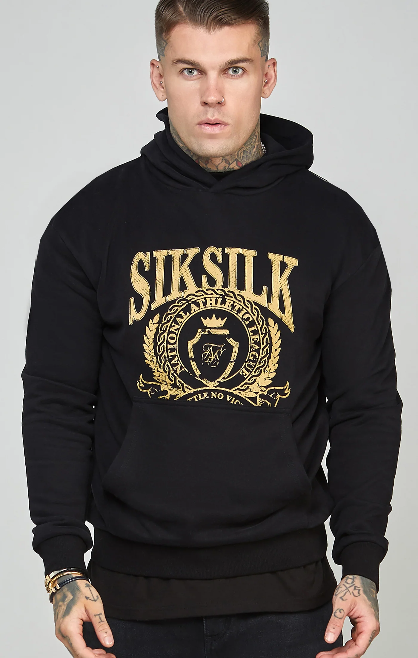 Oversized Crest Logo Hoodie