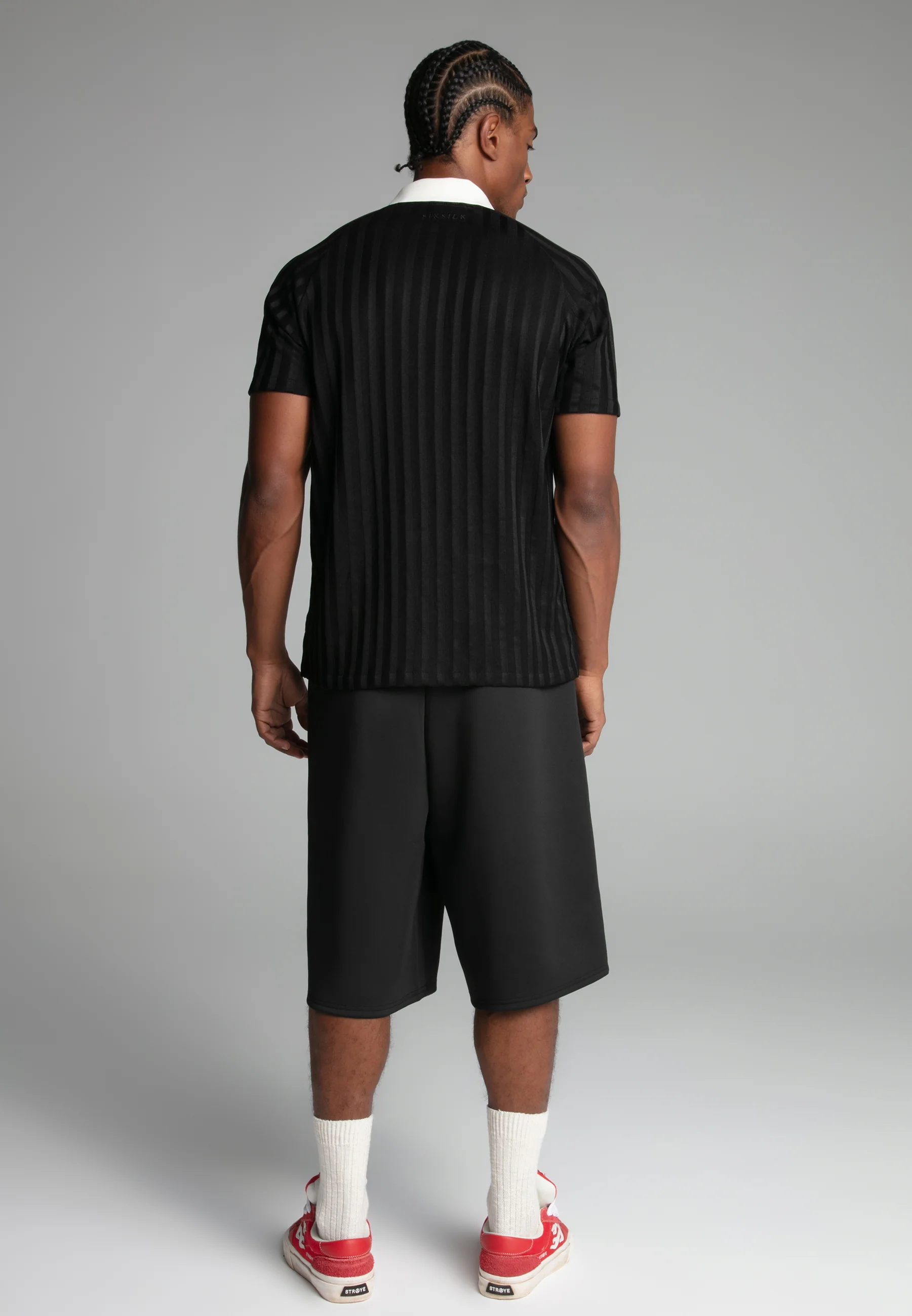 Black Oversized Poly Shorts - Image 5