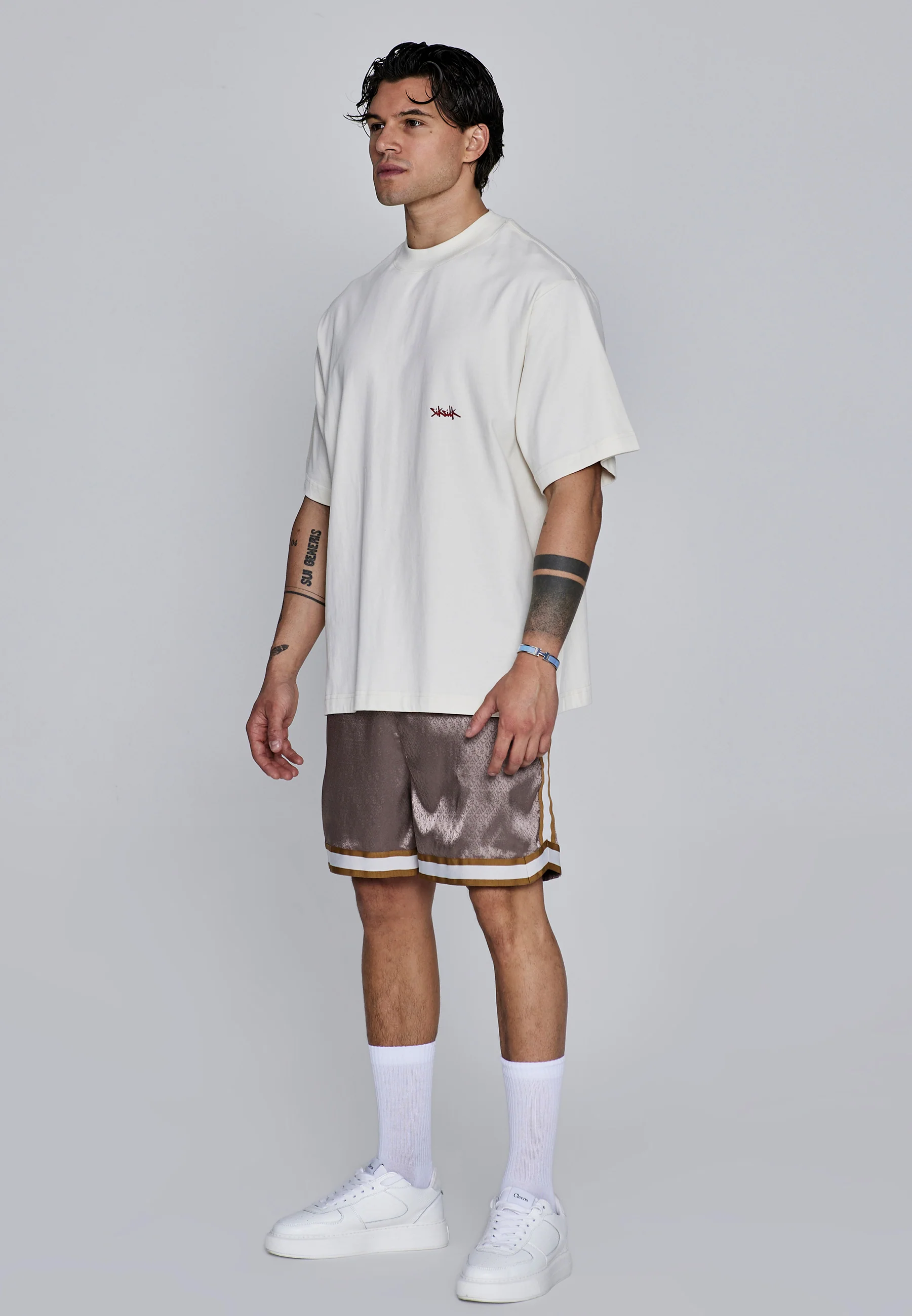 Ecru Red Oversized T-Shirt - Image 4