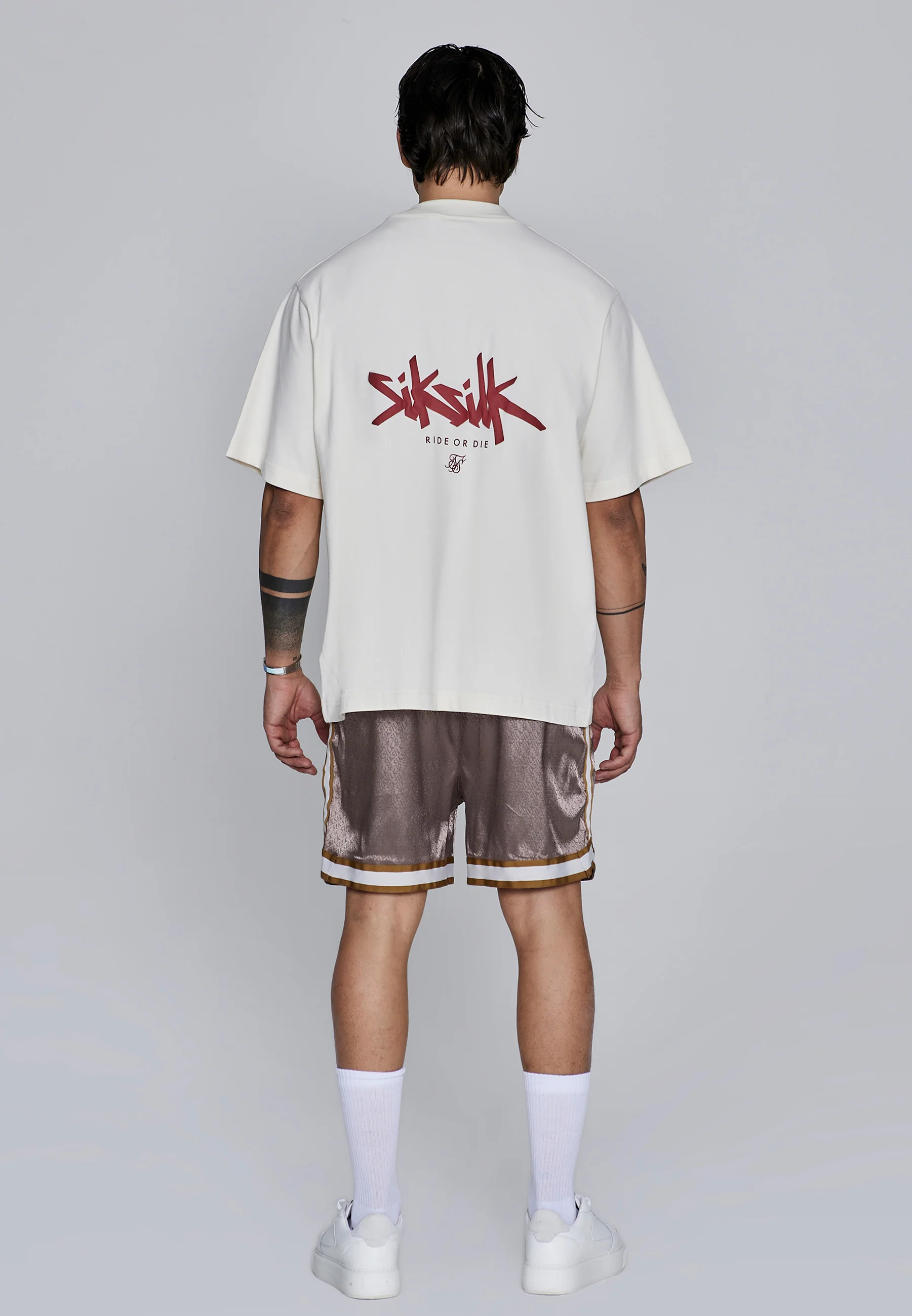 Ecru Red Oversized T-Shirt - Image 5