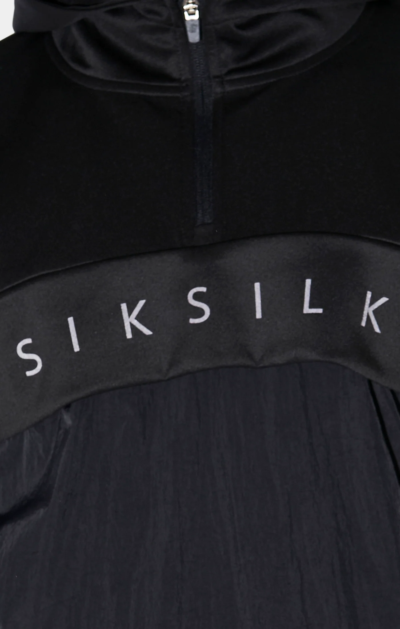 Black Panelled Hoodie - Image 2