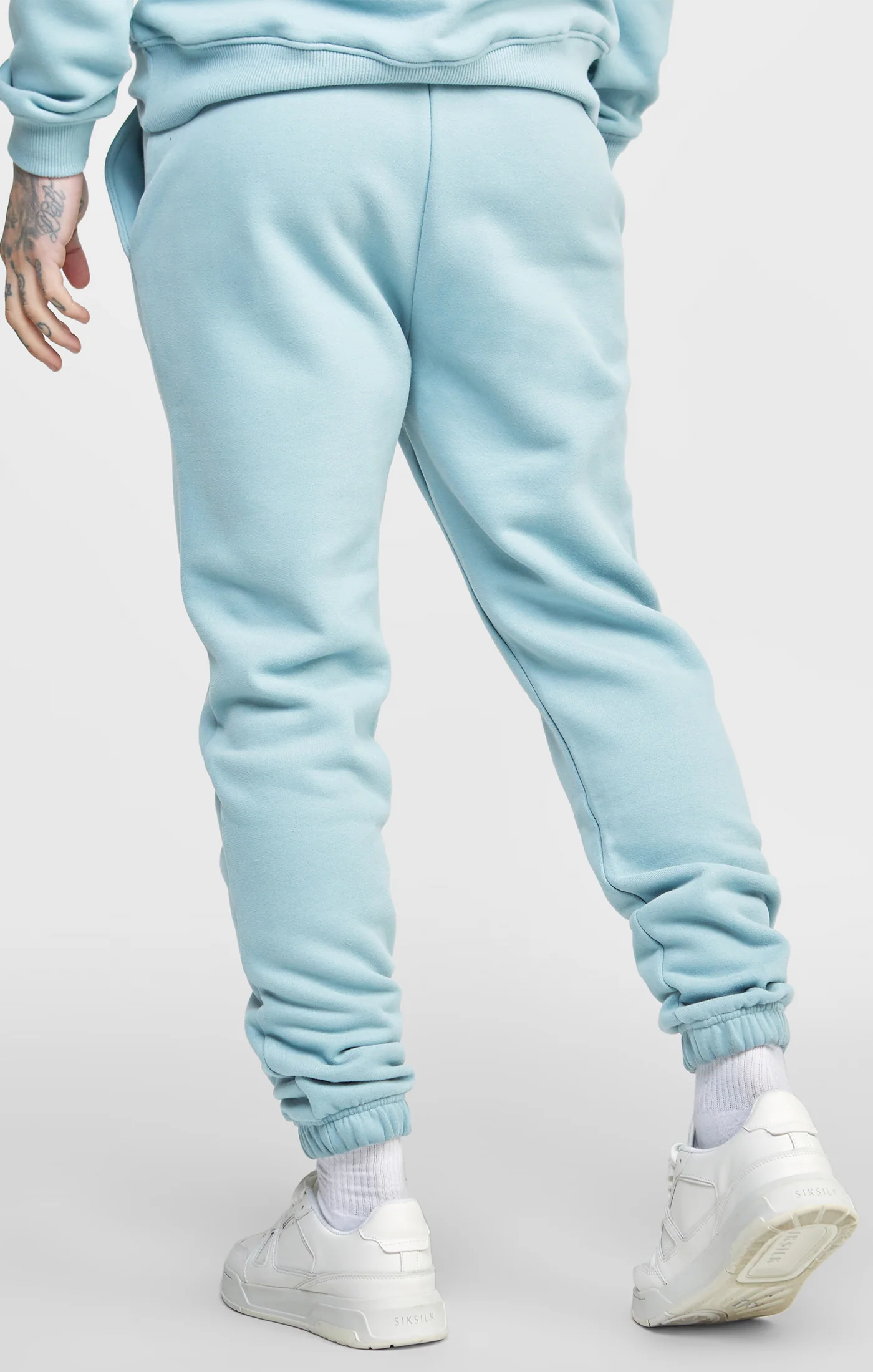 Blue Script Embroidery Jogger - Image 4