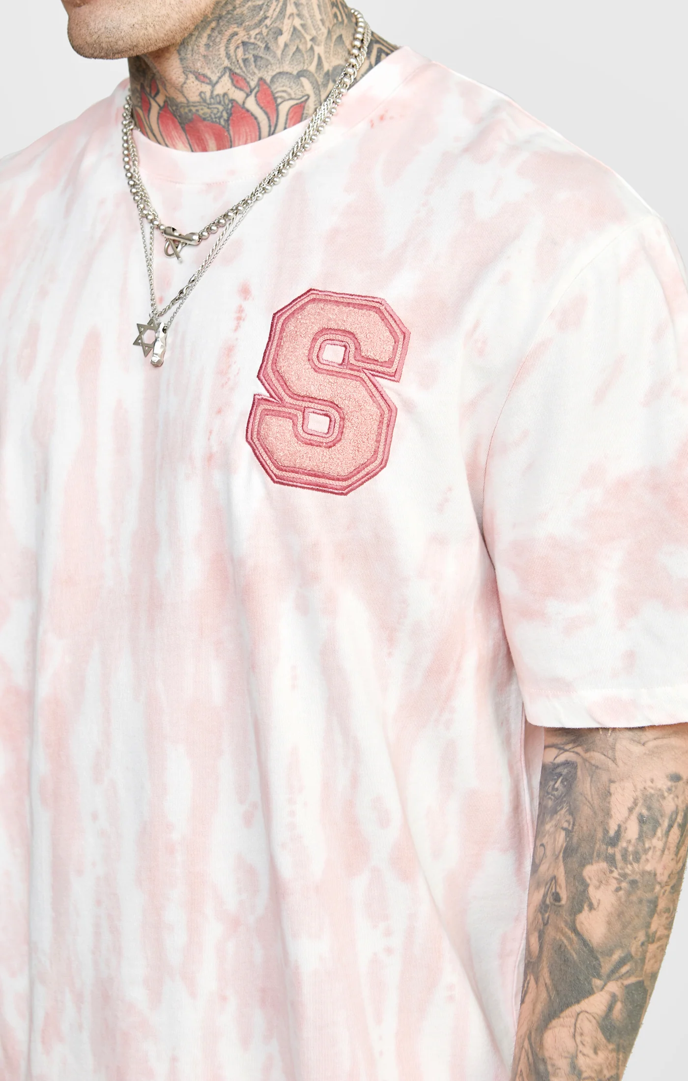 Pink Tie Dye Oversized T-Shirt - Image 2