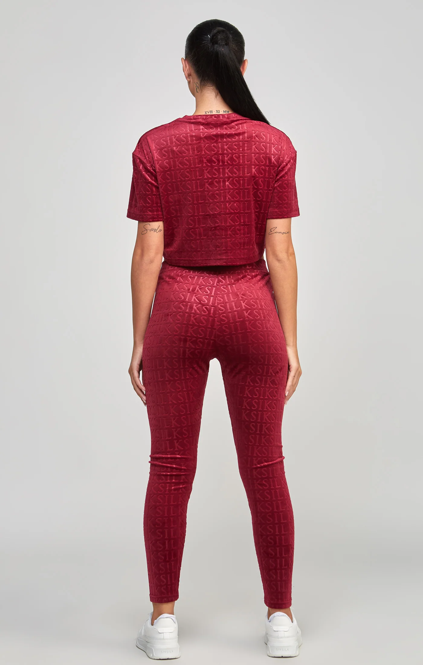 Pink Velour Crop T-Shirt - Image 5