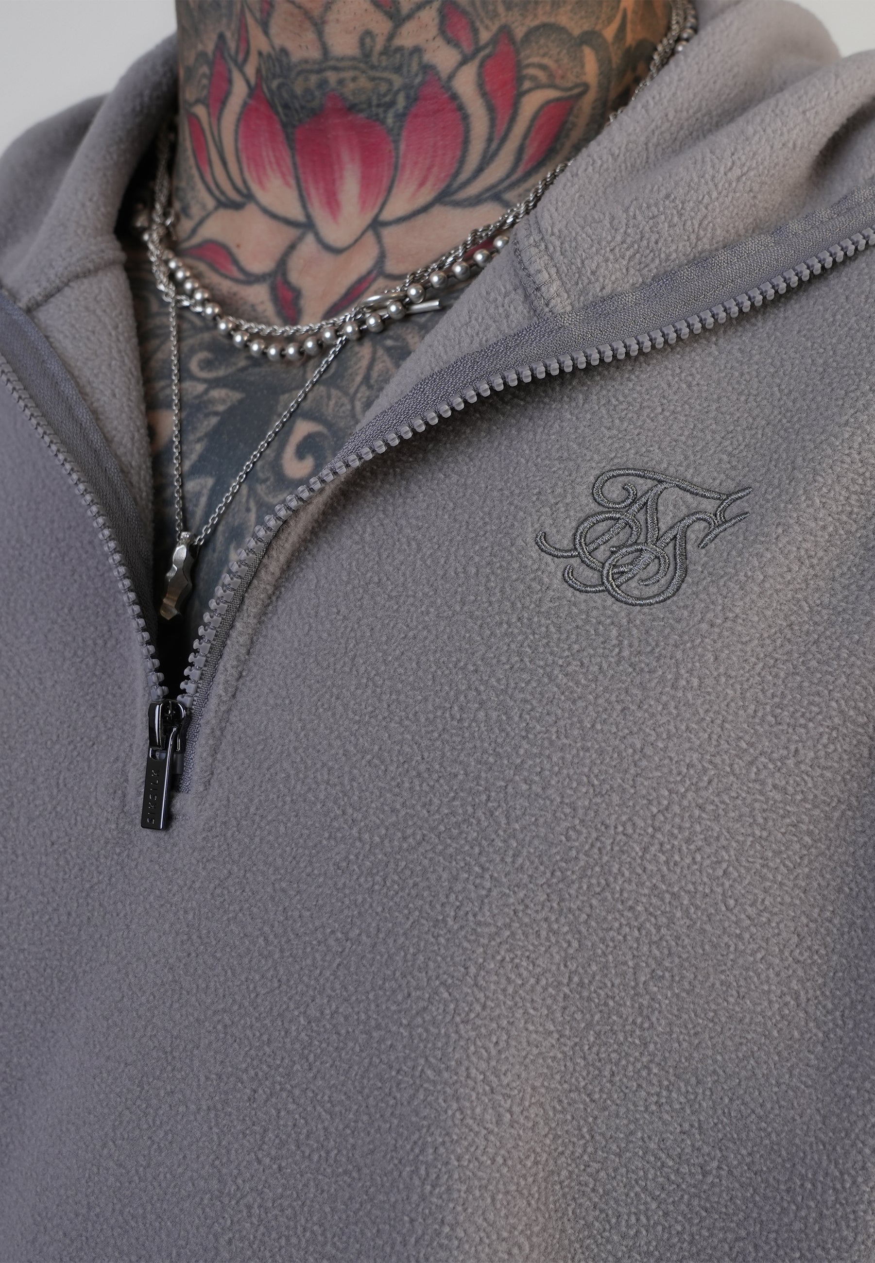 Grey Polar Fleece Hoodie - Image 2