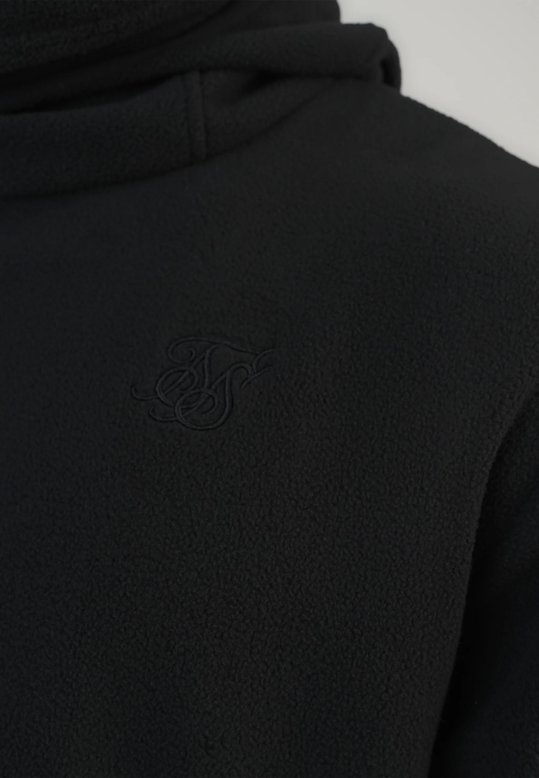 Black Polar Fleece Hoodie - Image 3