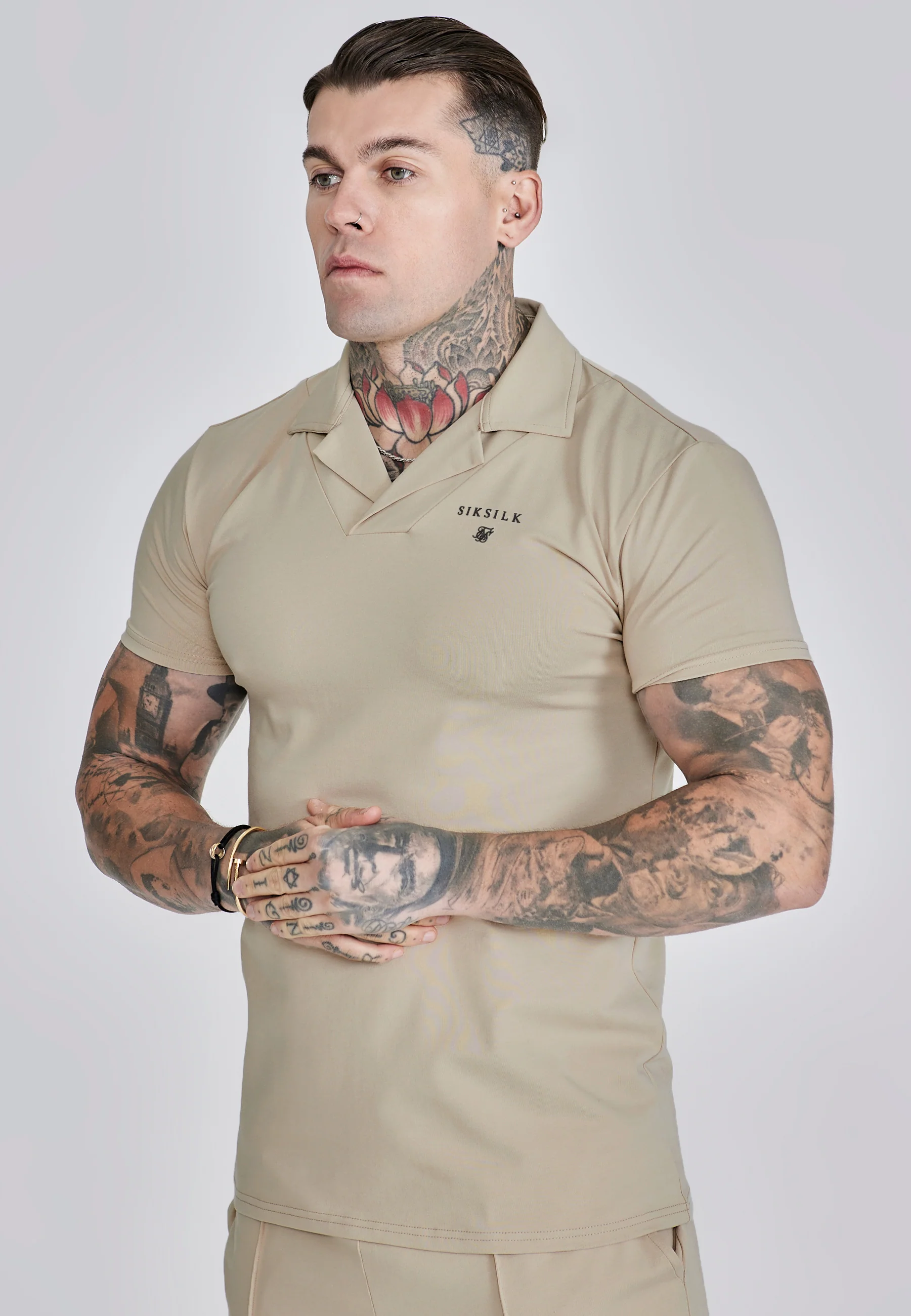Beige Polo and Shorts Set - Image 2