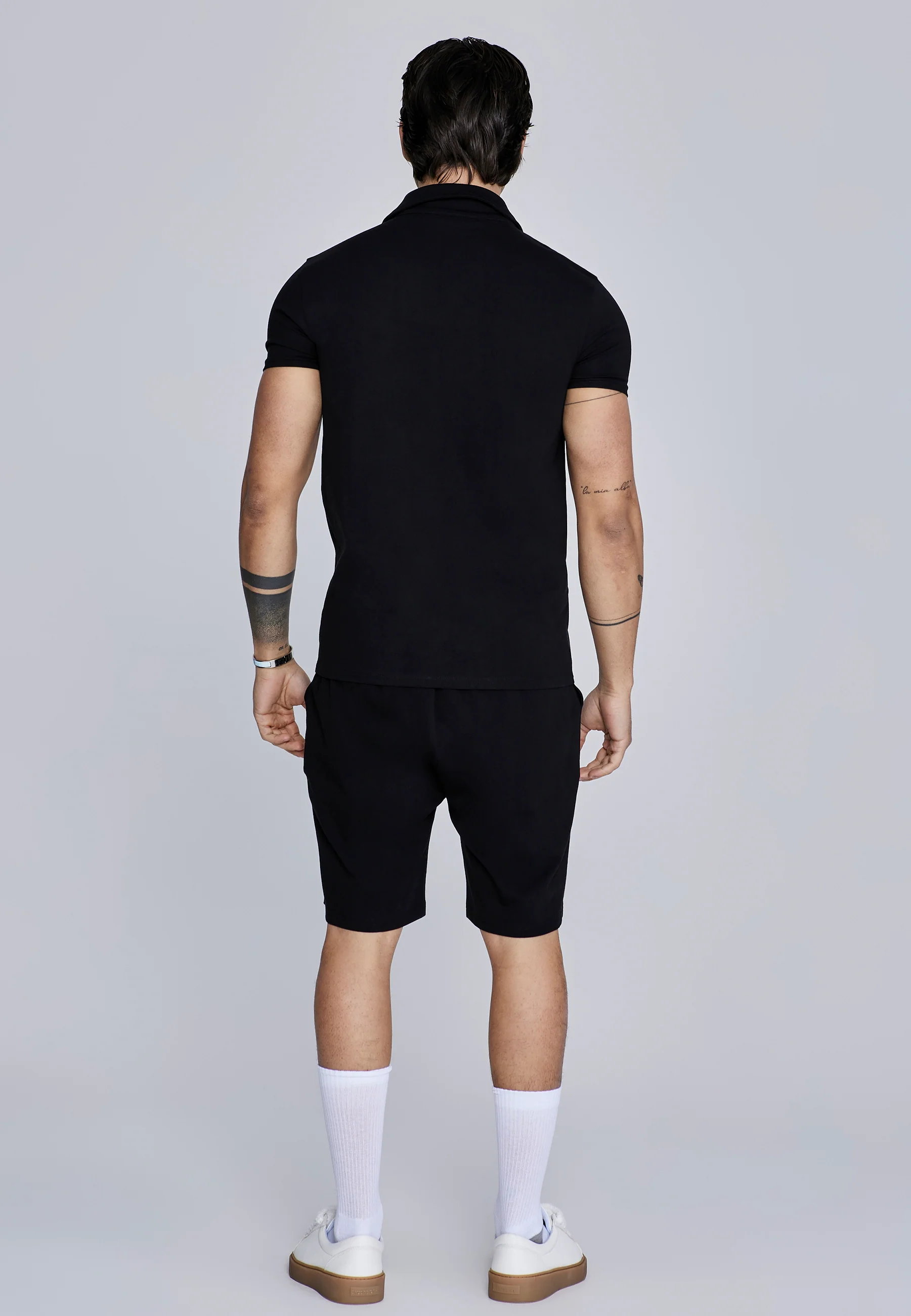 Black Polo and Shorts Set - Image 5