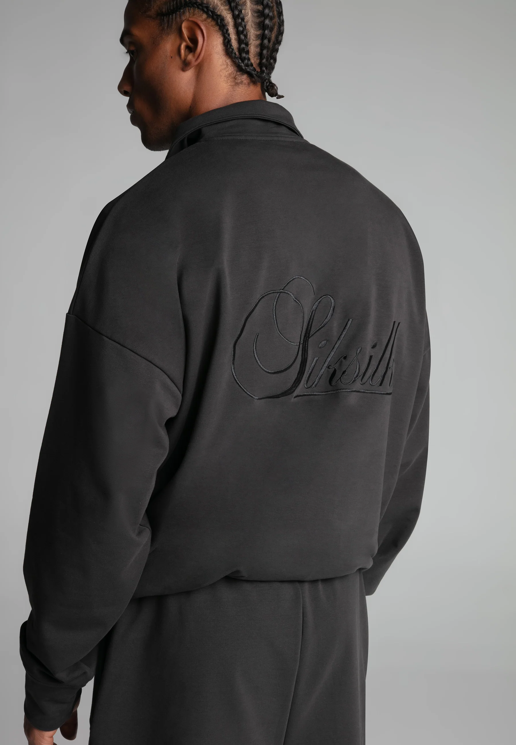 Washed Black Polo Sweater - Image 5