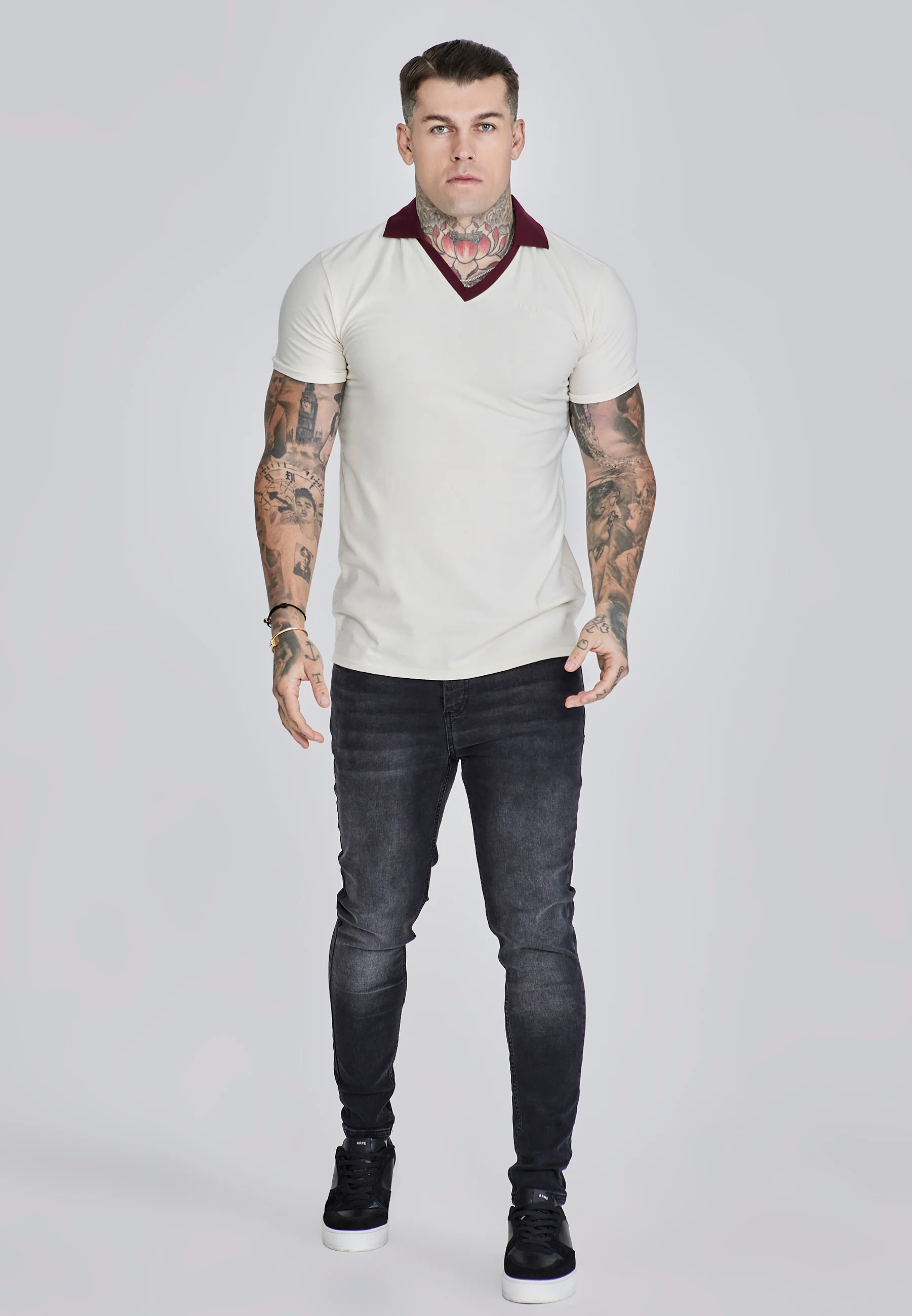 Ecru Polo T-Shirt - Image 3